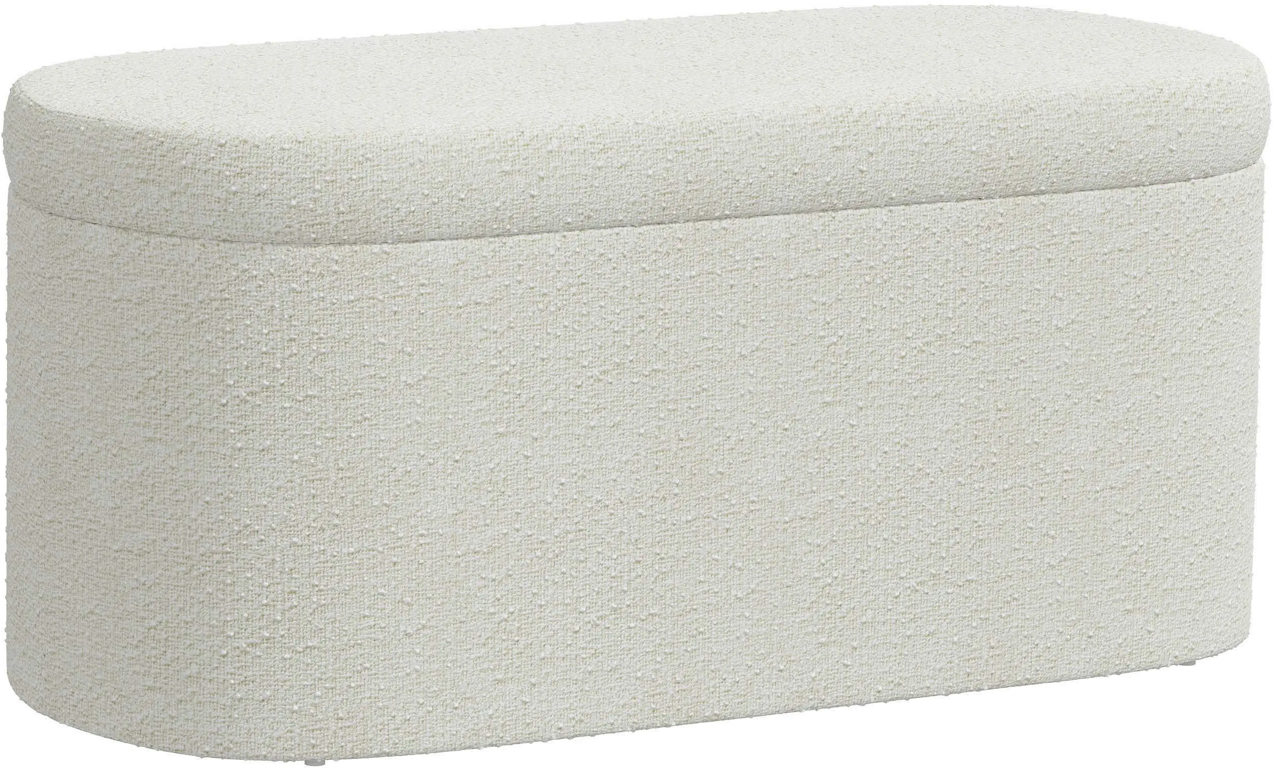 1225STMLNSNW Frida Boucle Ivory Storage Bench - Skyline Furniture-1