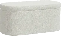 1225STMLNSNW Frida Boucle Ivory Storage Bench - Skyline Furniture