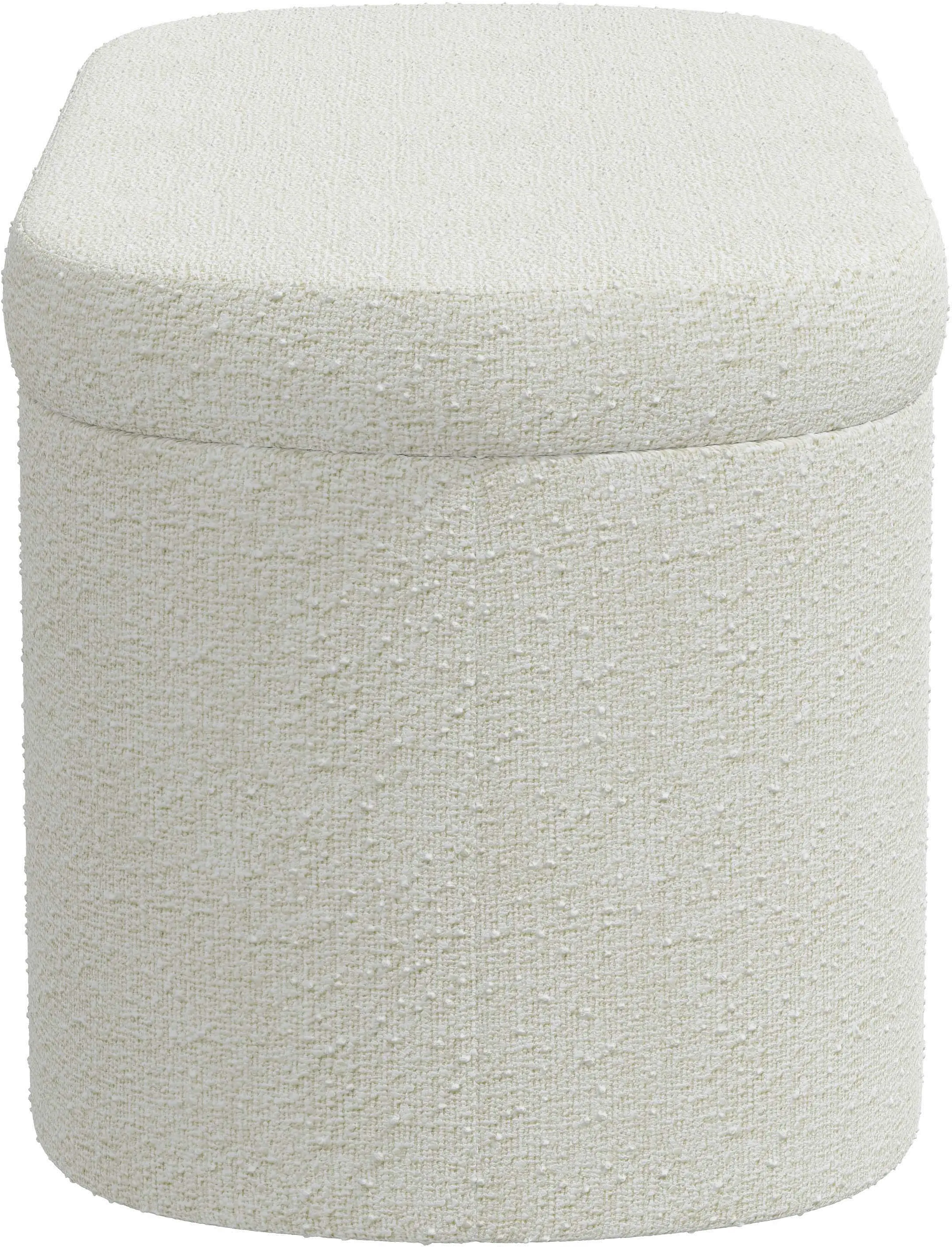 1225STMLNSNW Frida Boucle Ivory Storage Bench - Skyline Furniture-4