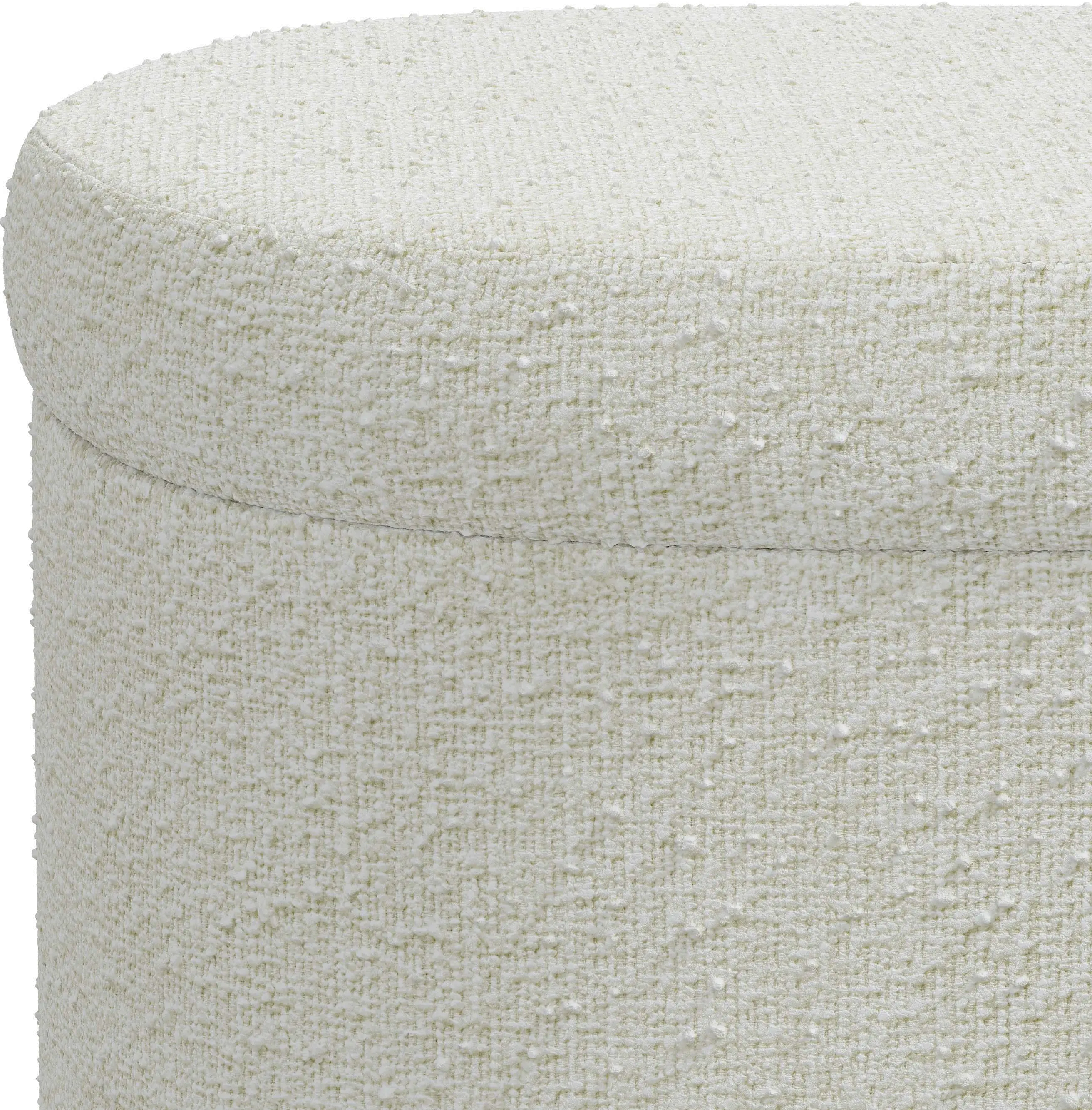 1225STMLNSNW Frida Boucle Ivory Storage Bench - Skyline Furniture-2