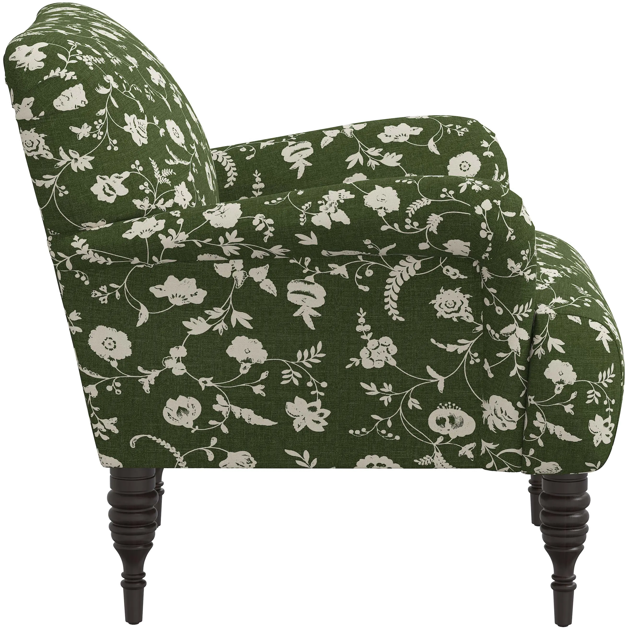 9505RBNFLOLVOGA Eliza Olive Green Floral Accent Chair - Skyline Furniture-2