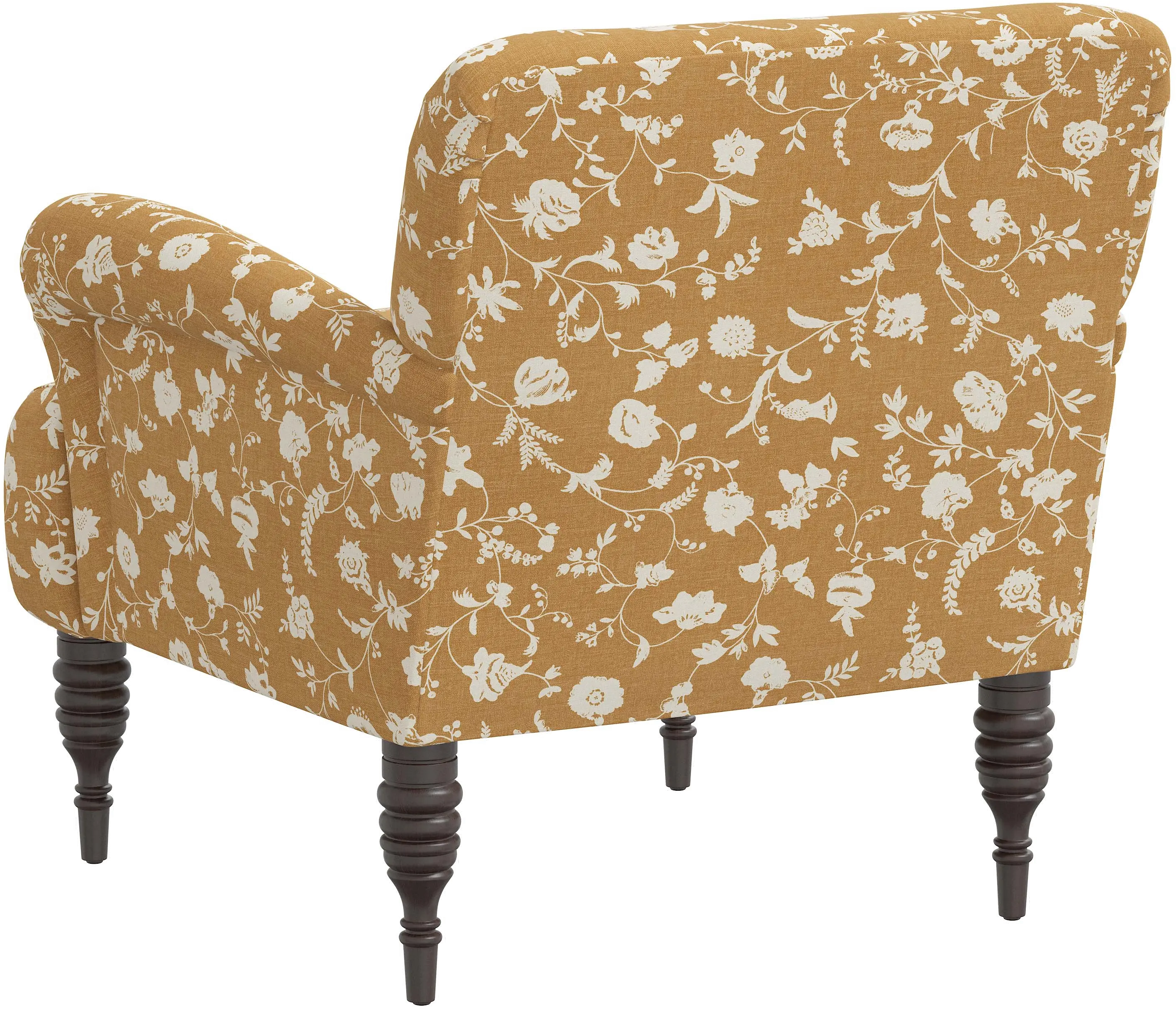 9505RBNFLOCROGA Eliza Ochre Floral Accent Chair - Skyline Furniture-3