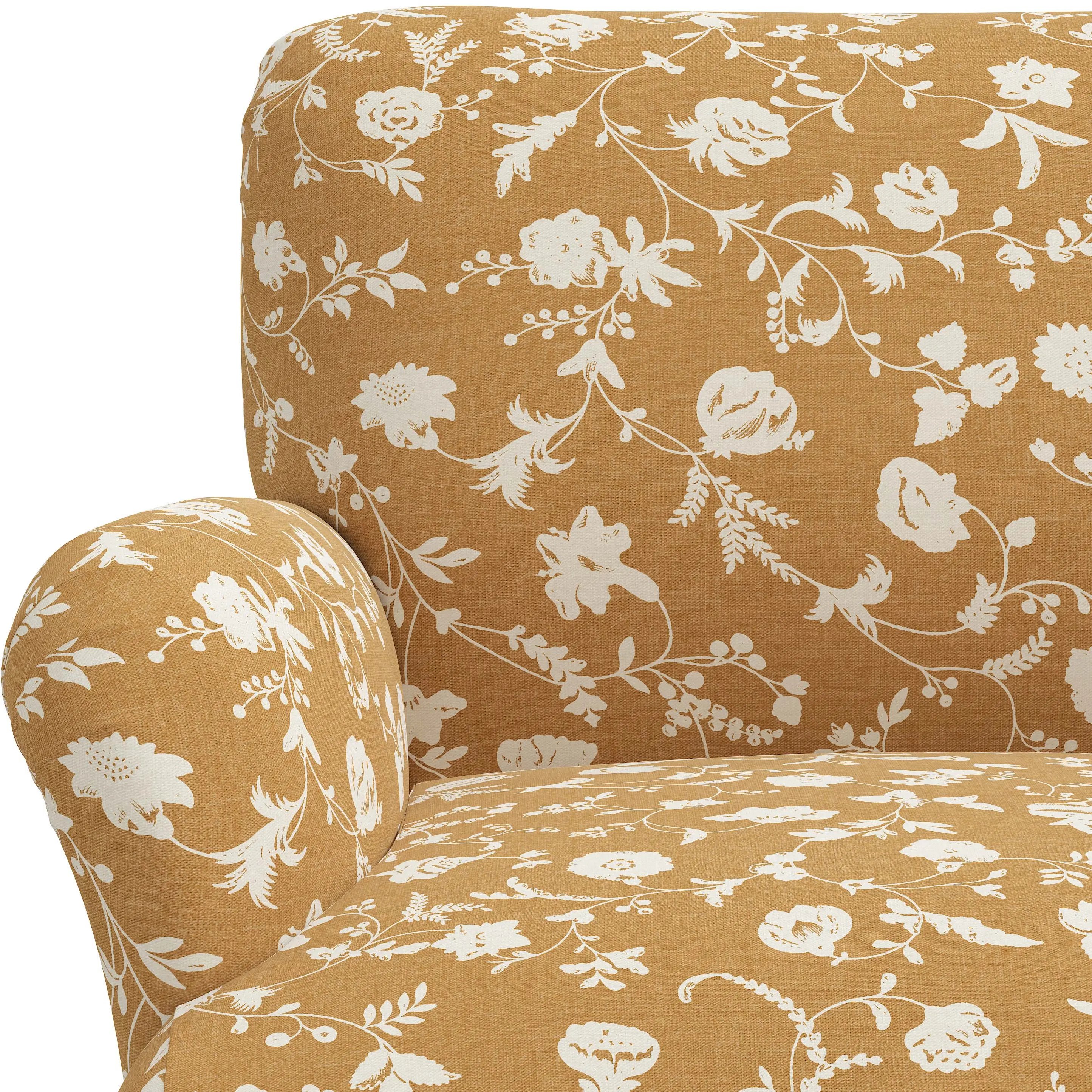 9505RBNFLOCROGA Eliza Ochre Floral Accent Chair - Skyline Furniture-5