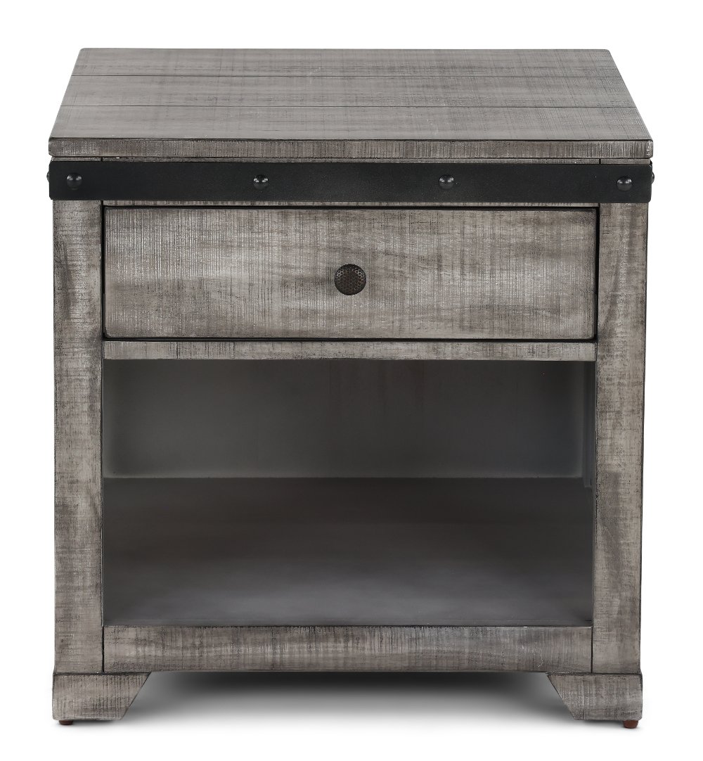 Avalon Gray End Table
