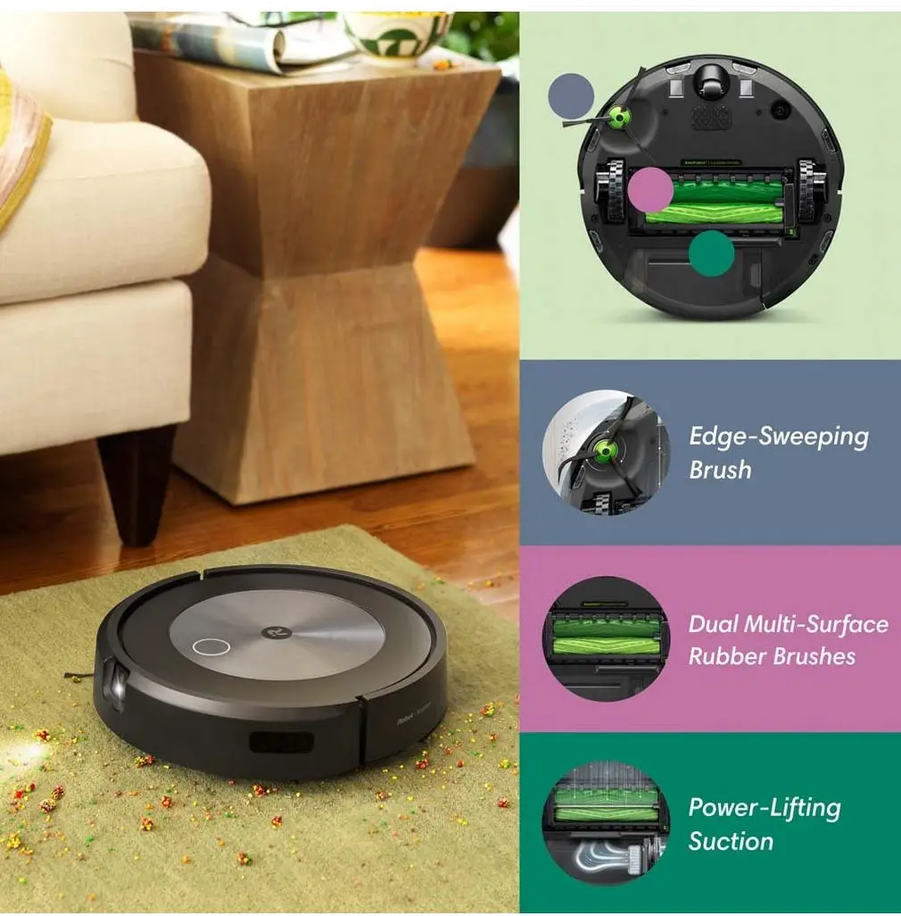J755020_J7+/ROOMBA iRobot Roomba J7+ Black Self Emptying Robot Vacuum-5