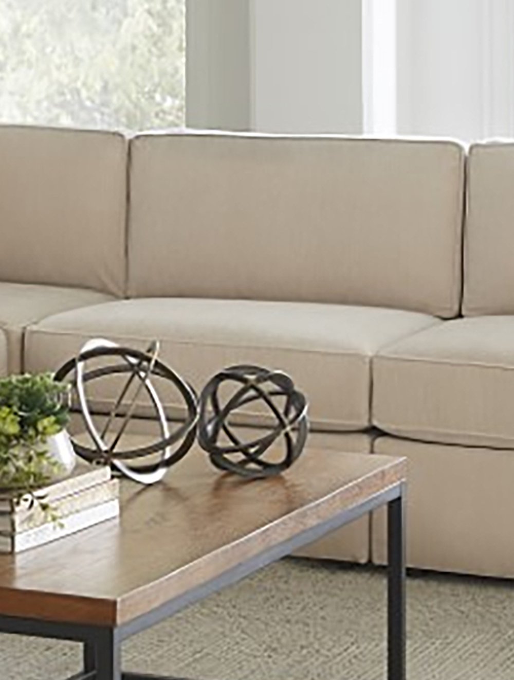 (Re)Formation Sand Beige Armless Chair