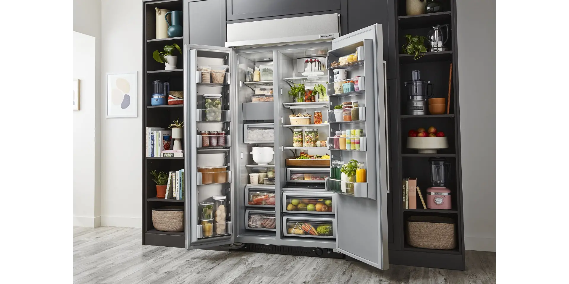 KBSN708MPS KitchenAid 30 Cu Ft Side By Side Refrigerator - Stainless Steel-2