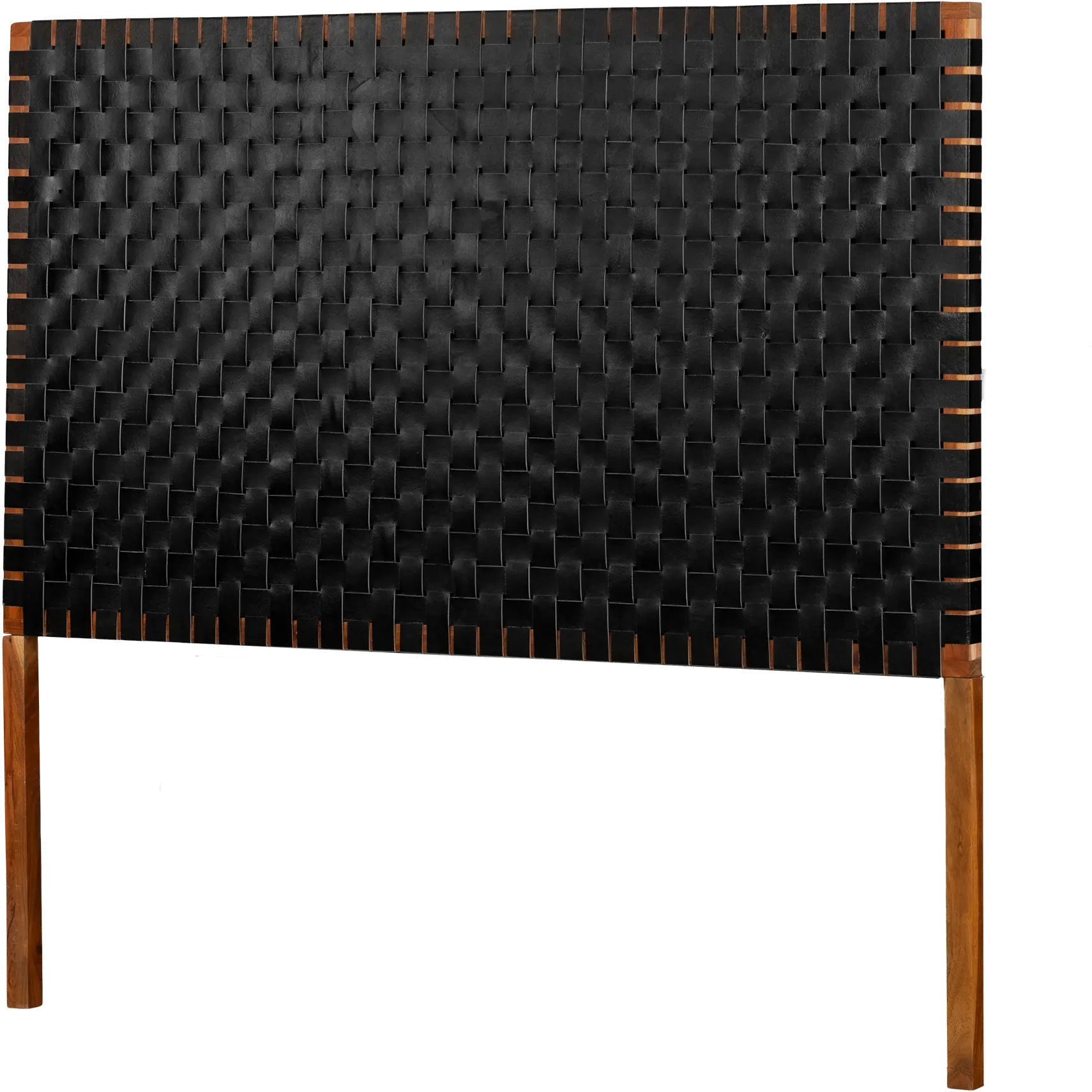 13749 Balka Matte Black Leather Queen Headboard - South Shore-1