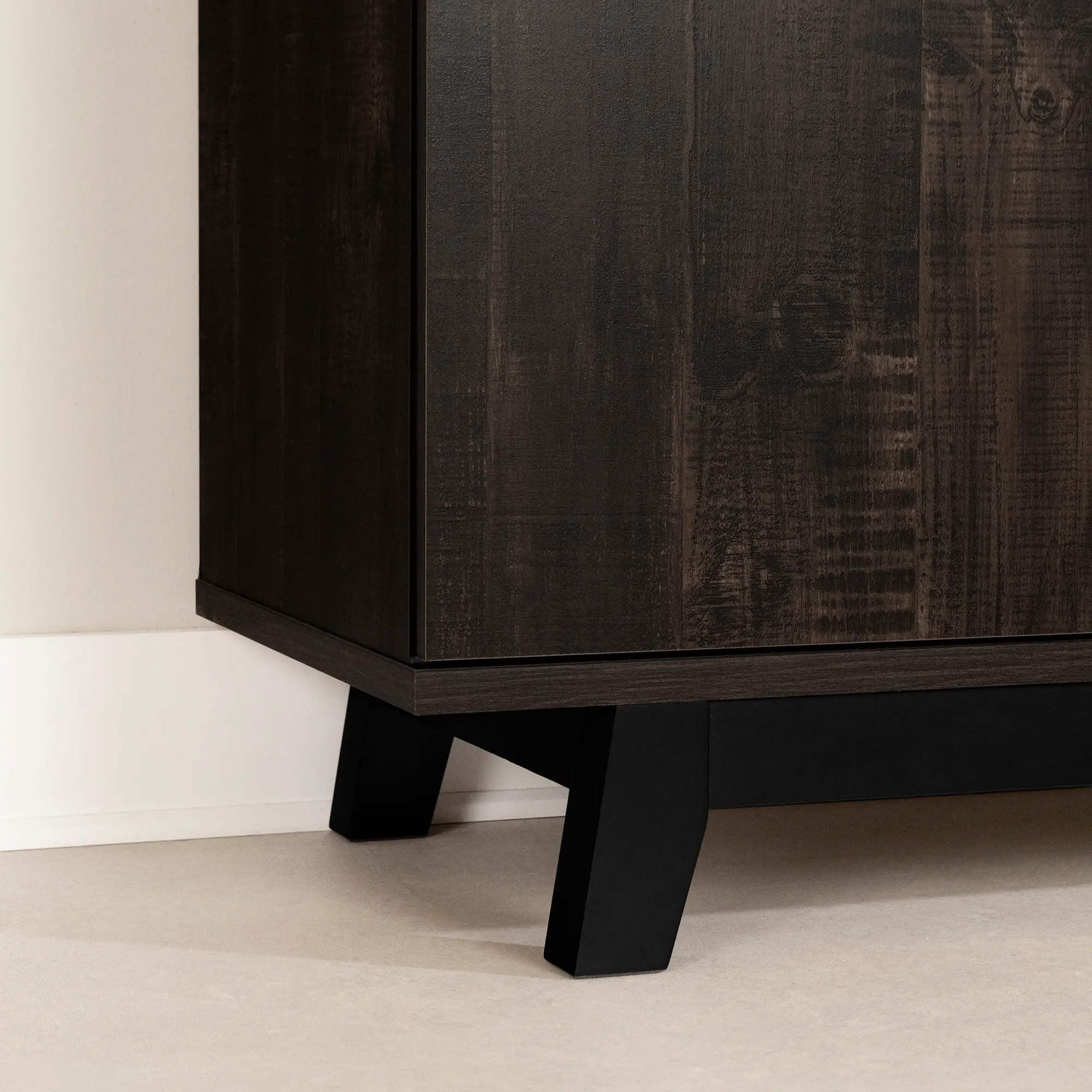 14129 Bellami Black Buffet with Wine Storage - South Shore-6
