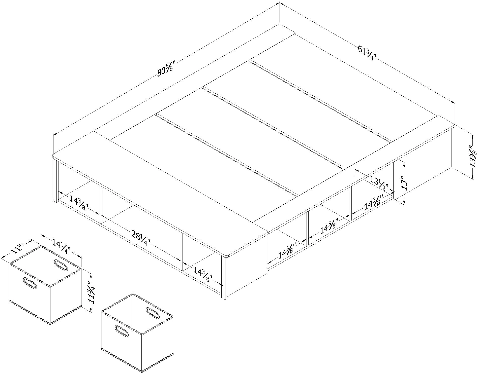 14323 Prairie Gray Queen Storage Bed with Baskets - South Shore-8