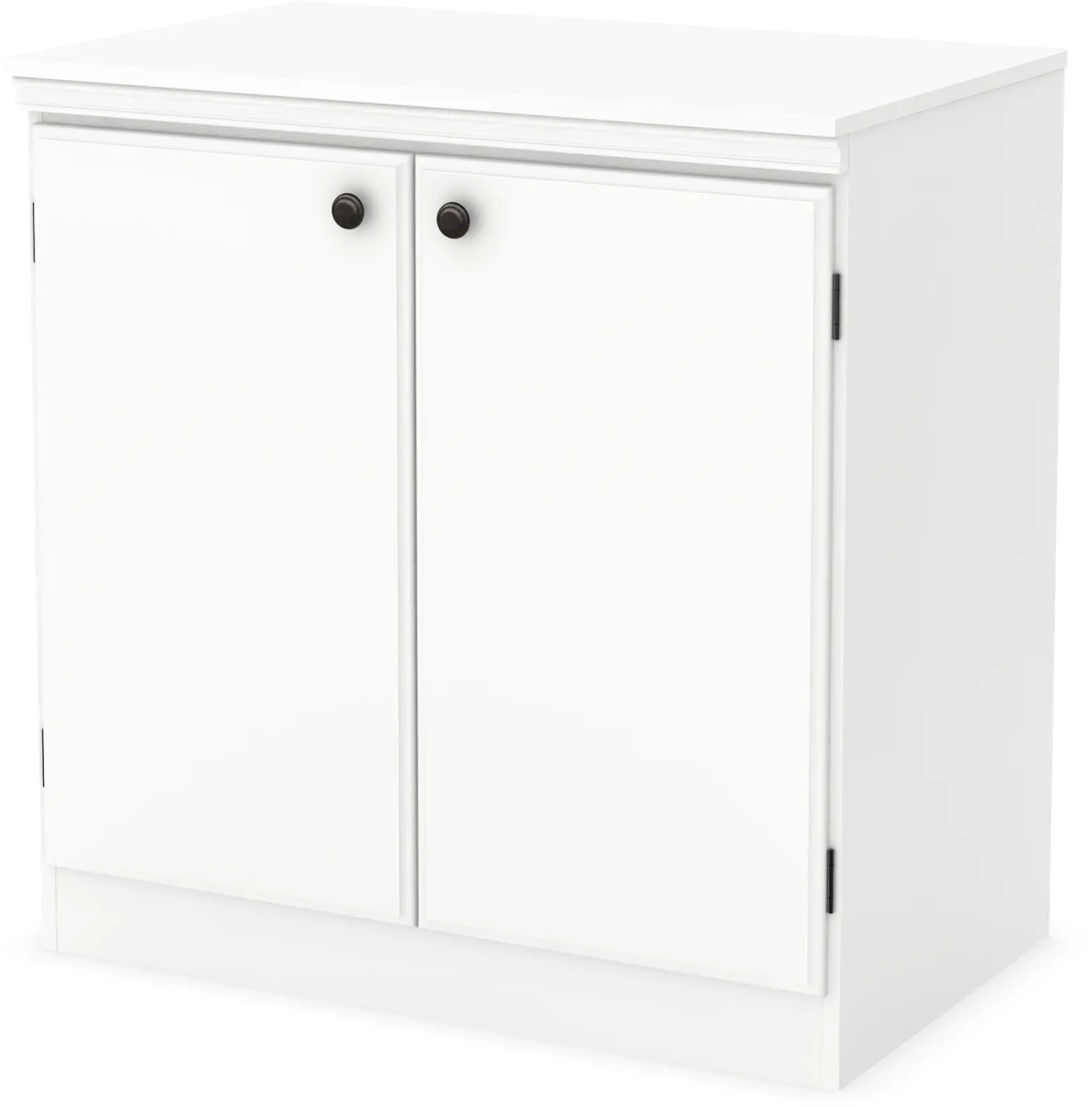 7260722 Morgan White Small 2-Door Storage Cabinet - South Shore-1