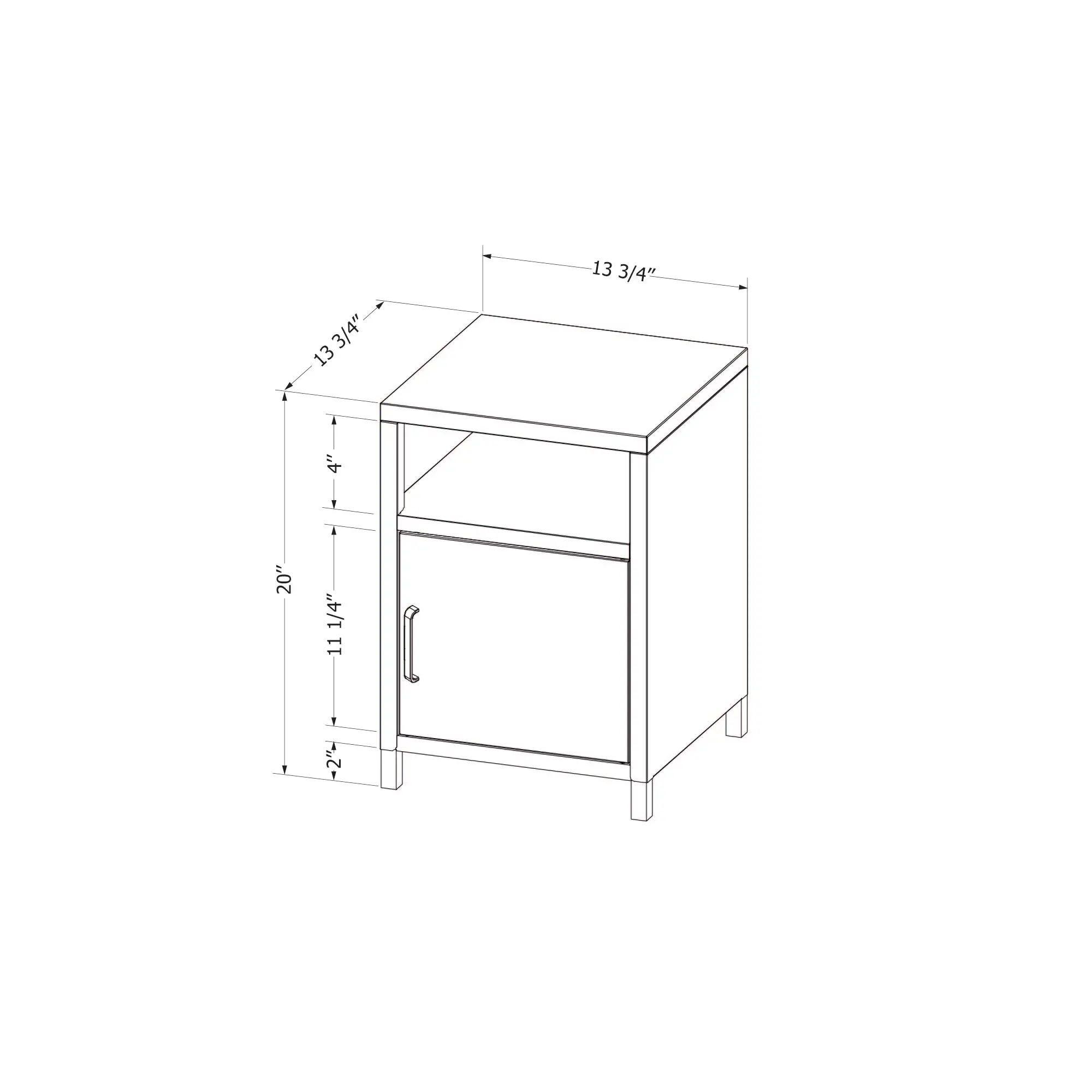 13747 Kodali White Nightstand - South Shore-7