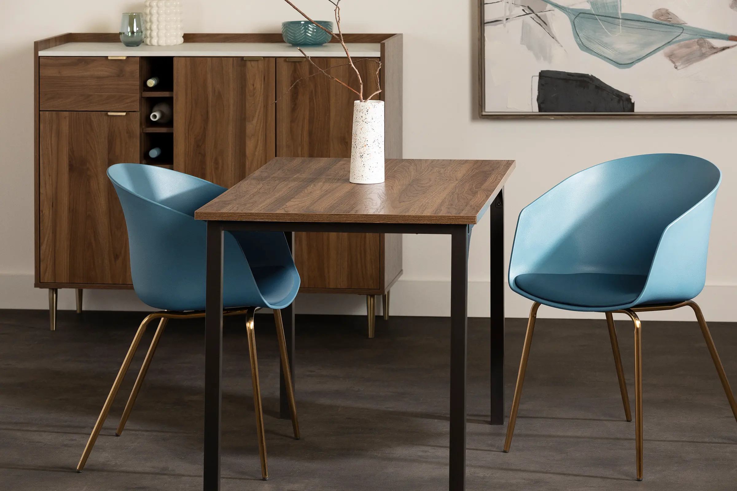 13769 Flam Blue Chair with Gold Metal Legs-3