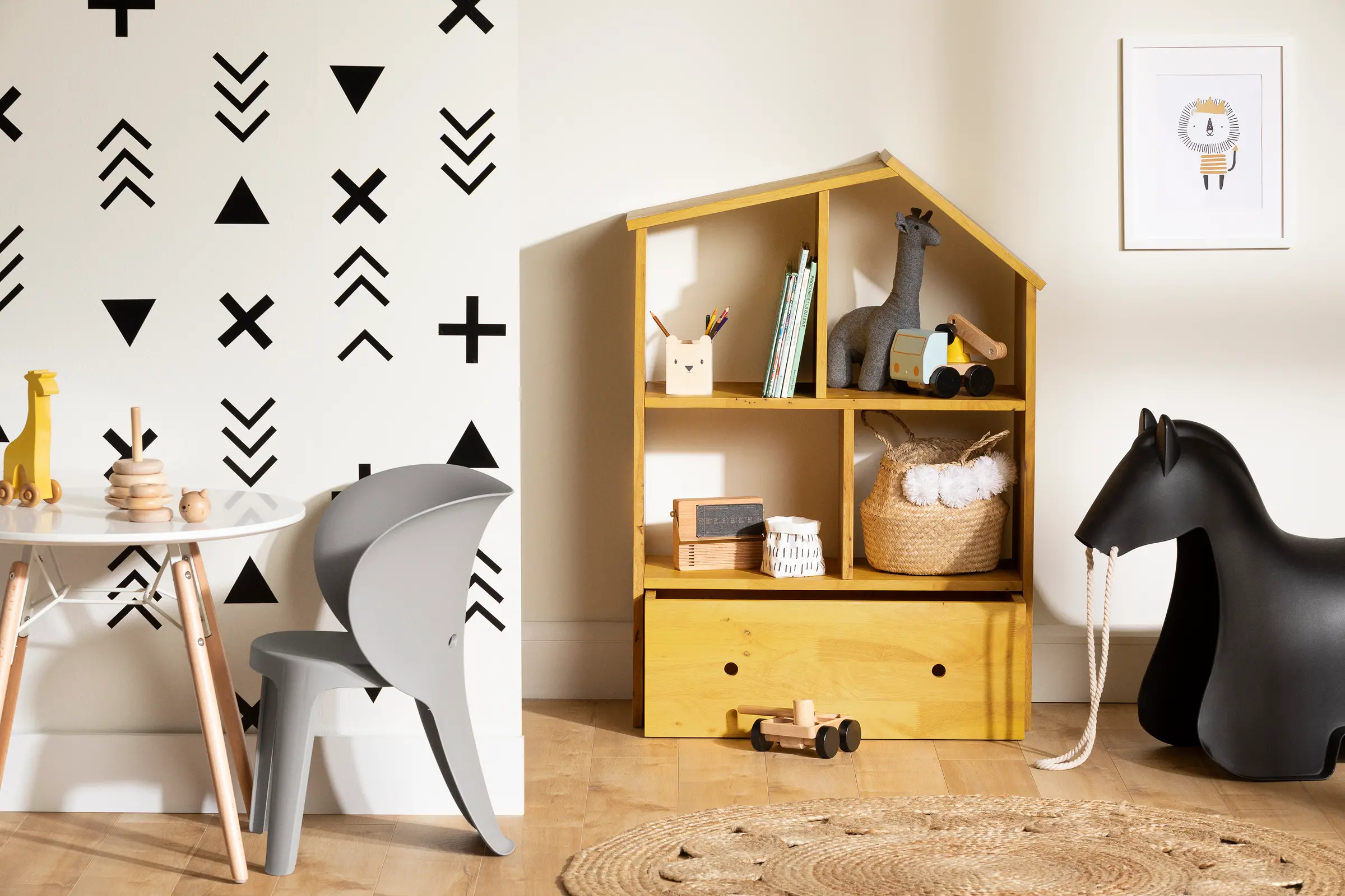 13903 Sweedi Yellow Bookcase with Storage Bin - South Shore-3