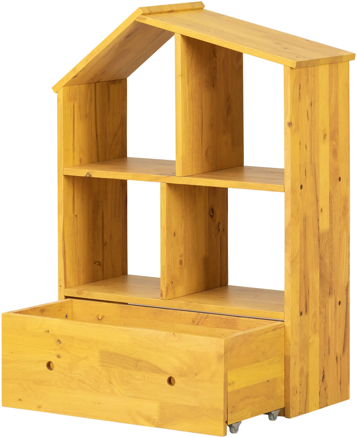 13903 Sweedi Yellow Bookcase with Storage Bin - South Shore-1