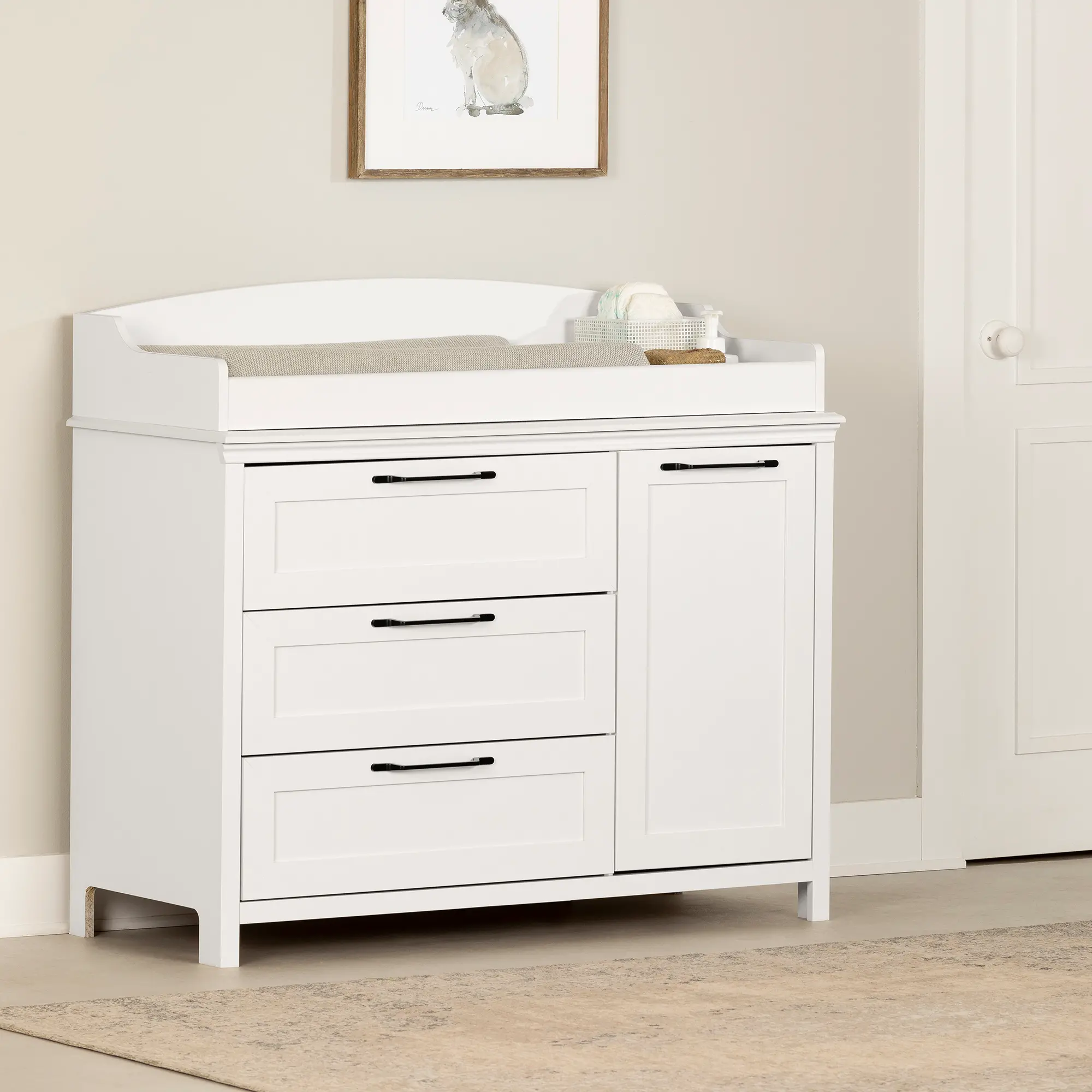 14107 Daisie White Changing Table - South Shore-2