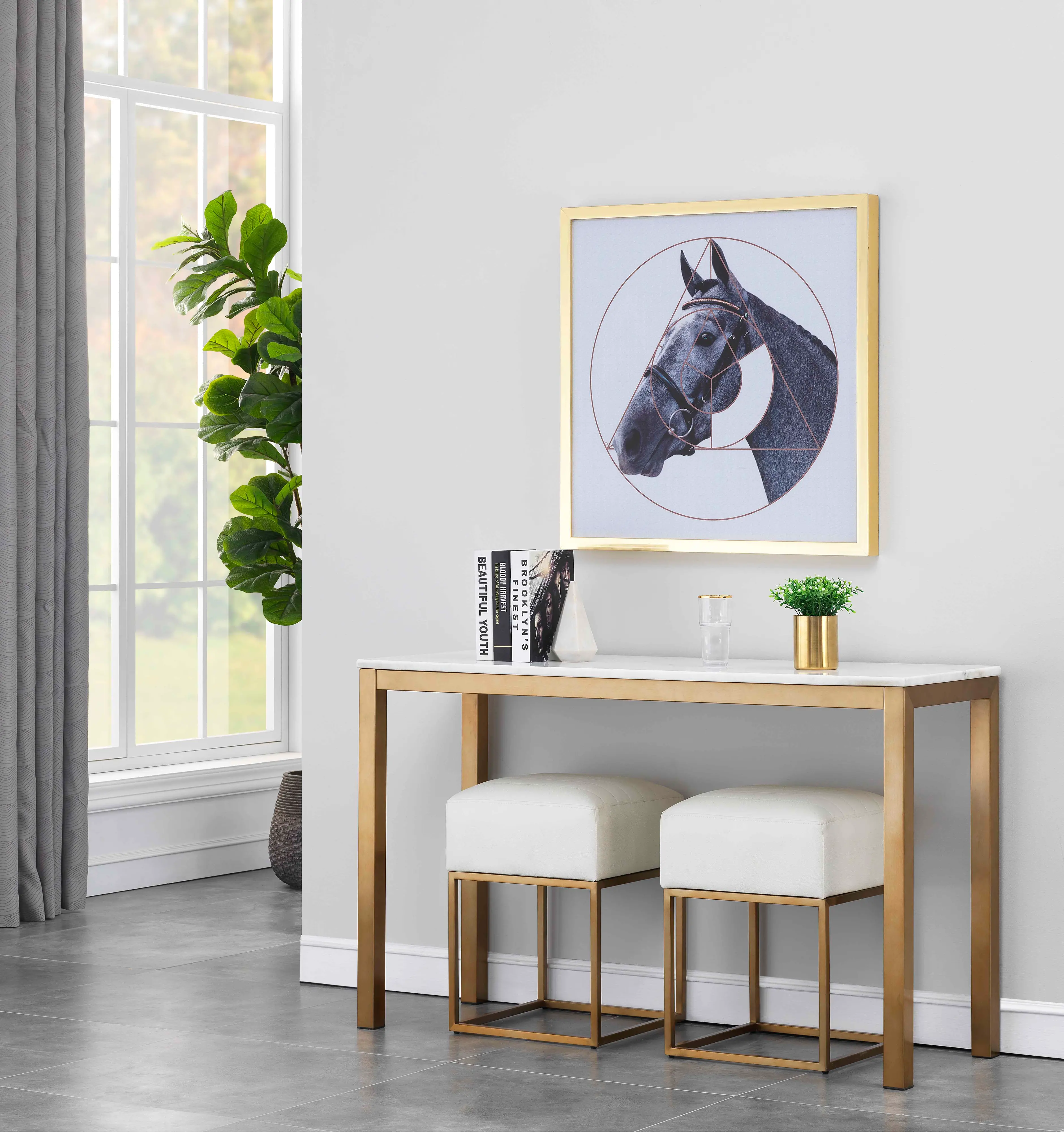 36582 Avalon Marble Top Console Table-2