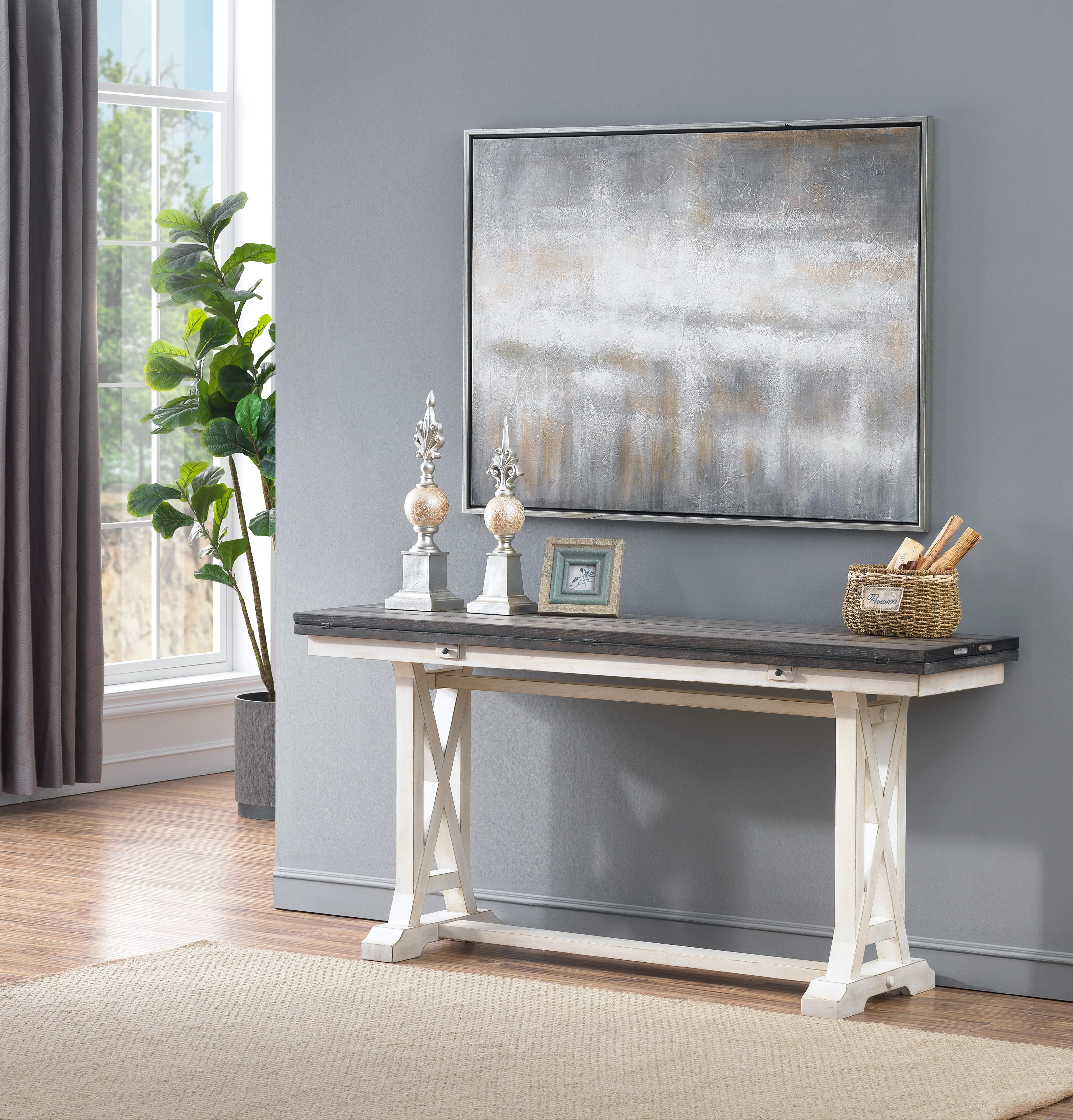48111 Bar Harbor Cream Fold Out Console-2