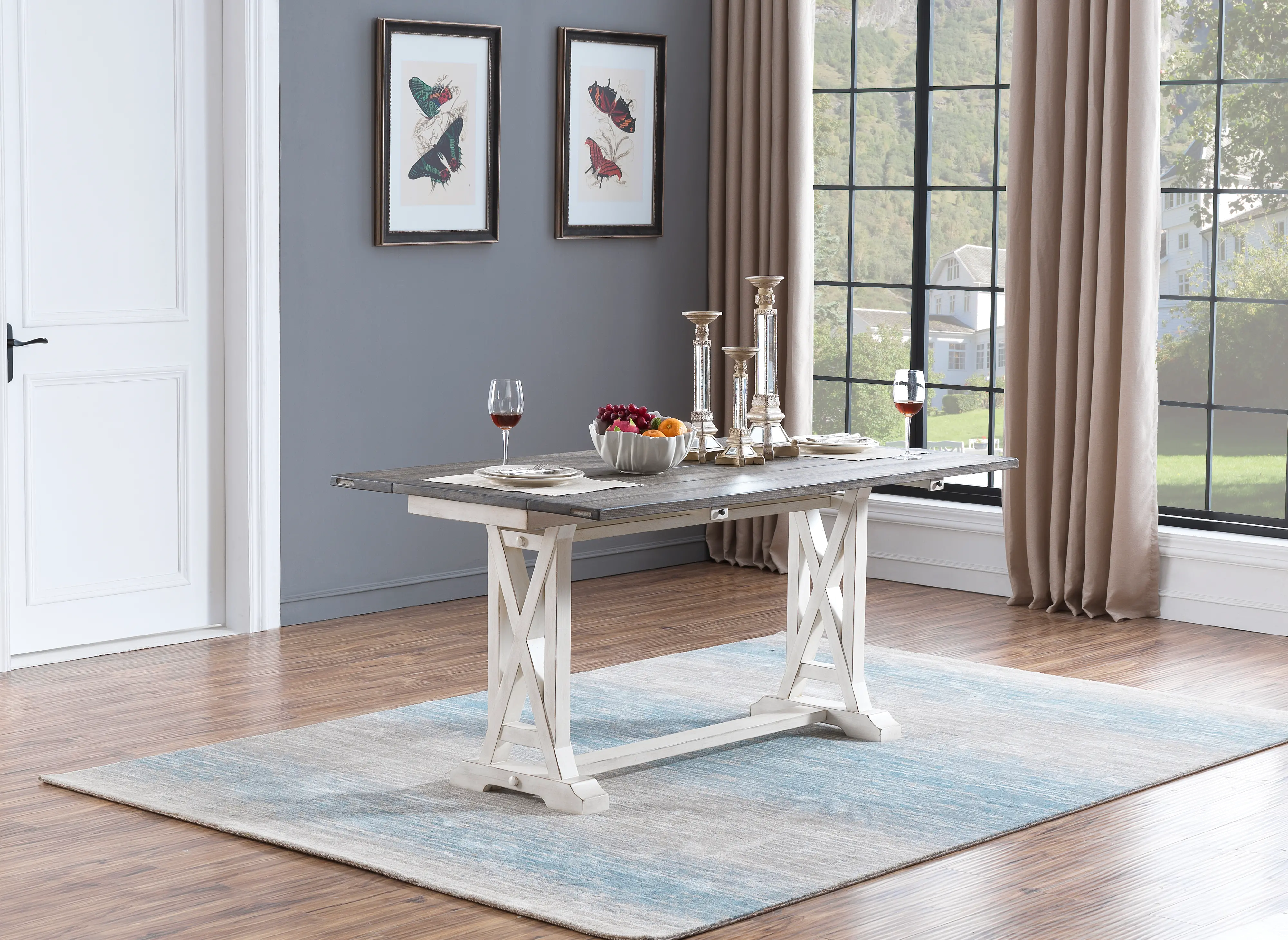 48111 Bar Harbor Cream Fold Out Console-1