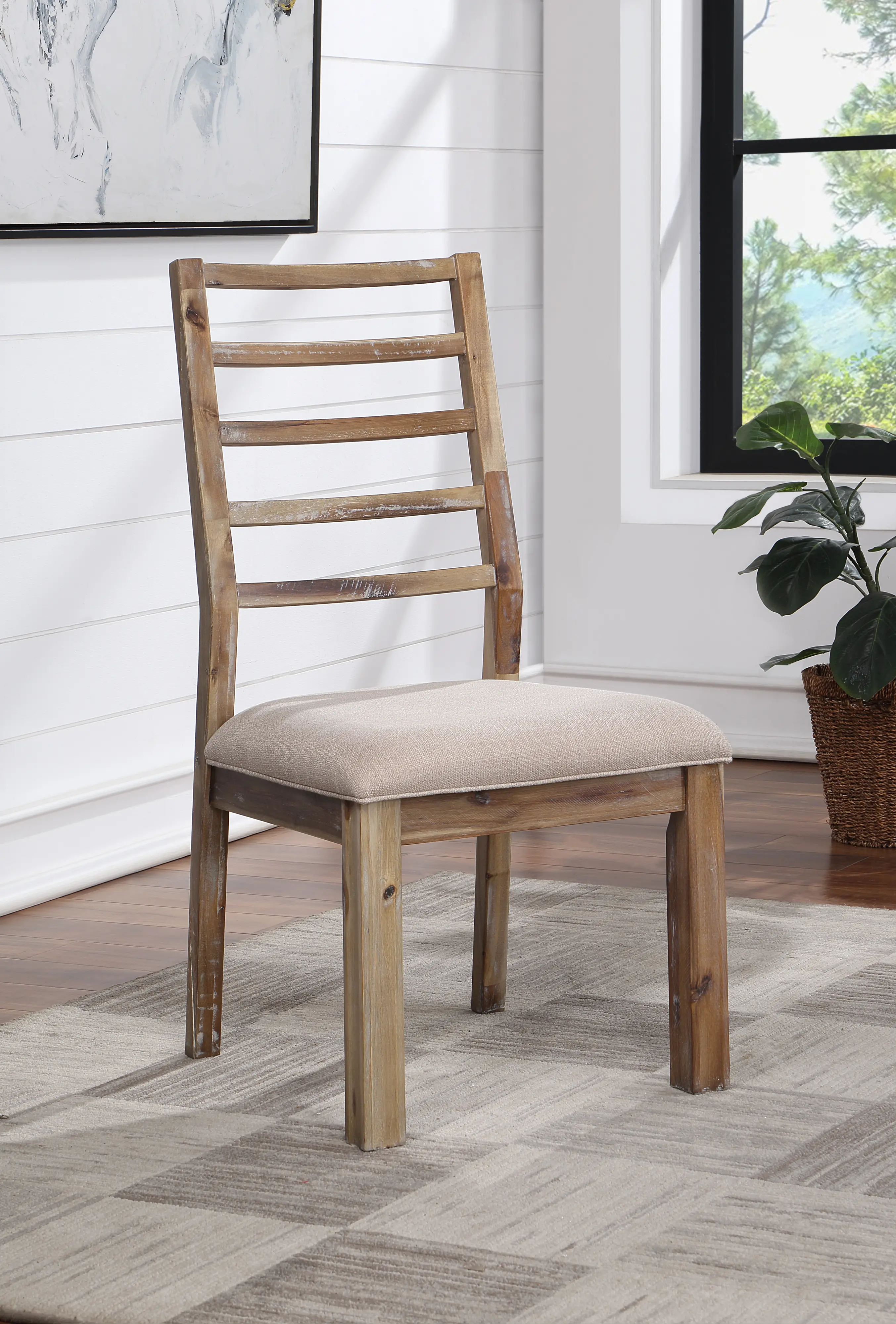 66114 Vail Natural Dining Chair, Set of 2-2