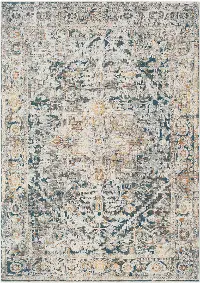 PDT2300-582/5'X8'2 Presidential 5 x 8 Ice Blue and Ivory Area Rug