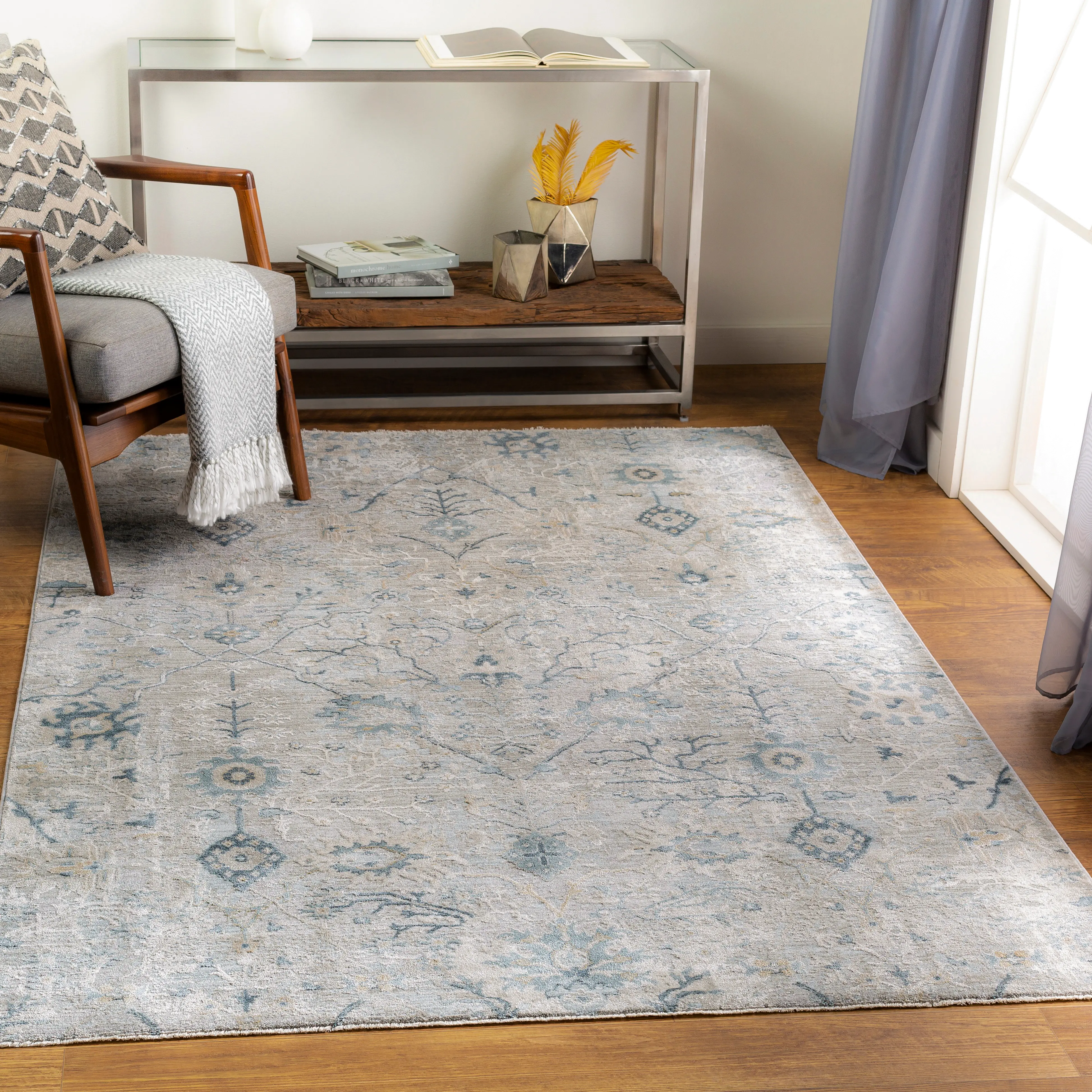 BWK-2316-710103/8X10 Brunswick 8 x 10 Beige and Dusty Sage Area Rug-2