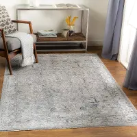 BWK2314-575/5'X7'5 Brunswick 5 x 8 Teal and Gray Area Rug
