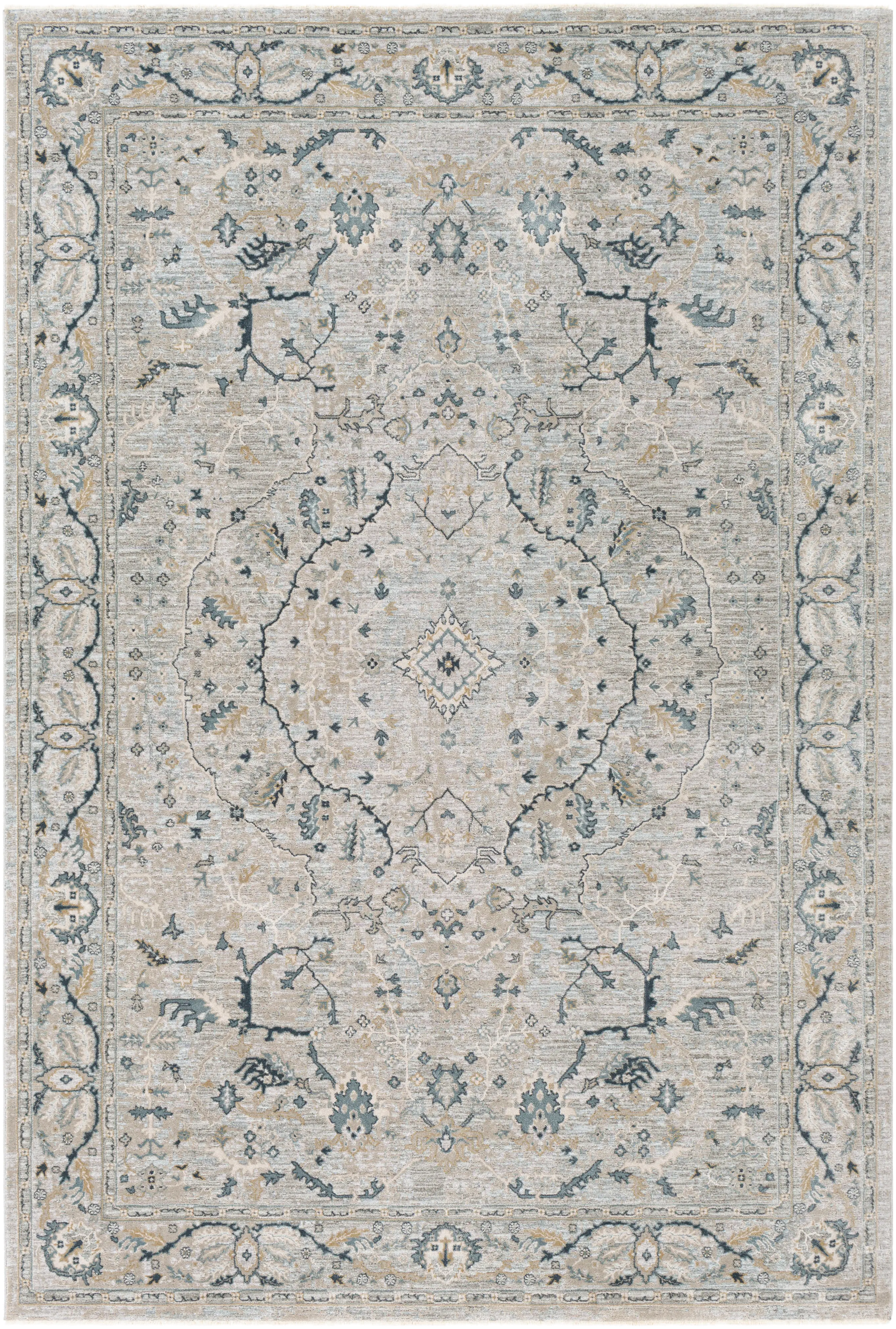 BWK2314-710103/8X10 Brunswick 8 x 10 Teal and Gray Area Rug-1