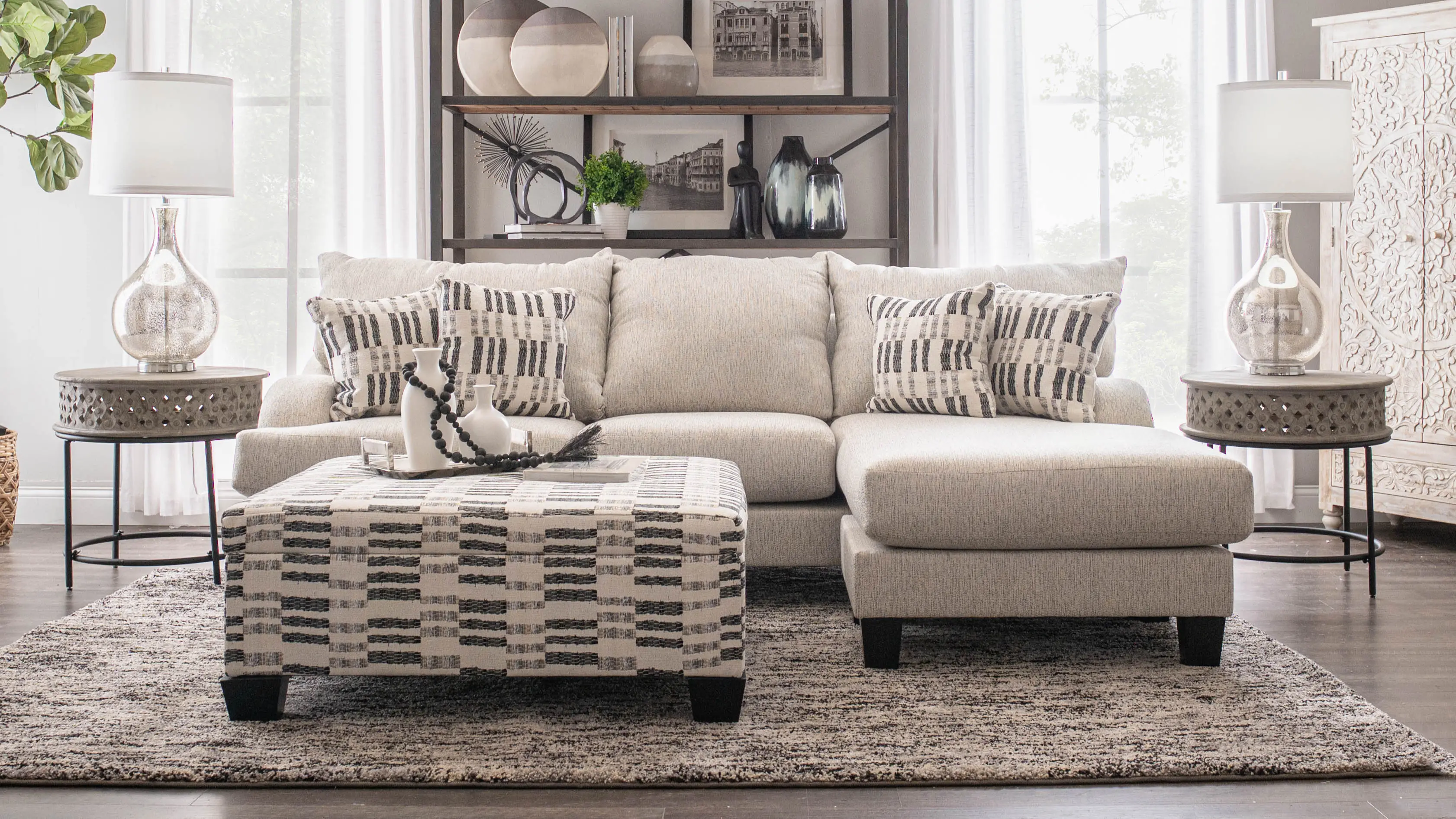 LAGUNA/SOCH/CEMENT Laguna Off-White Sofa-Chaise-2