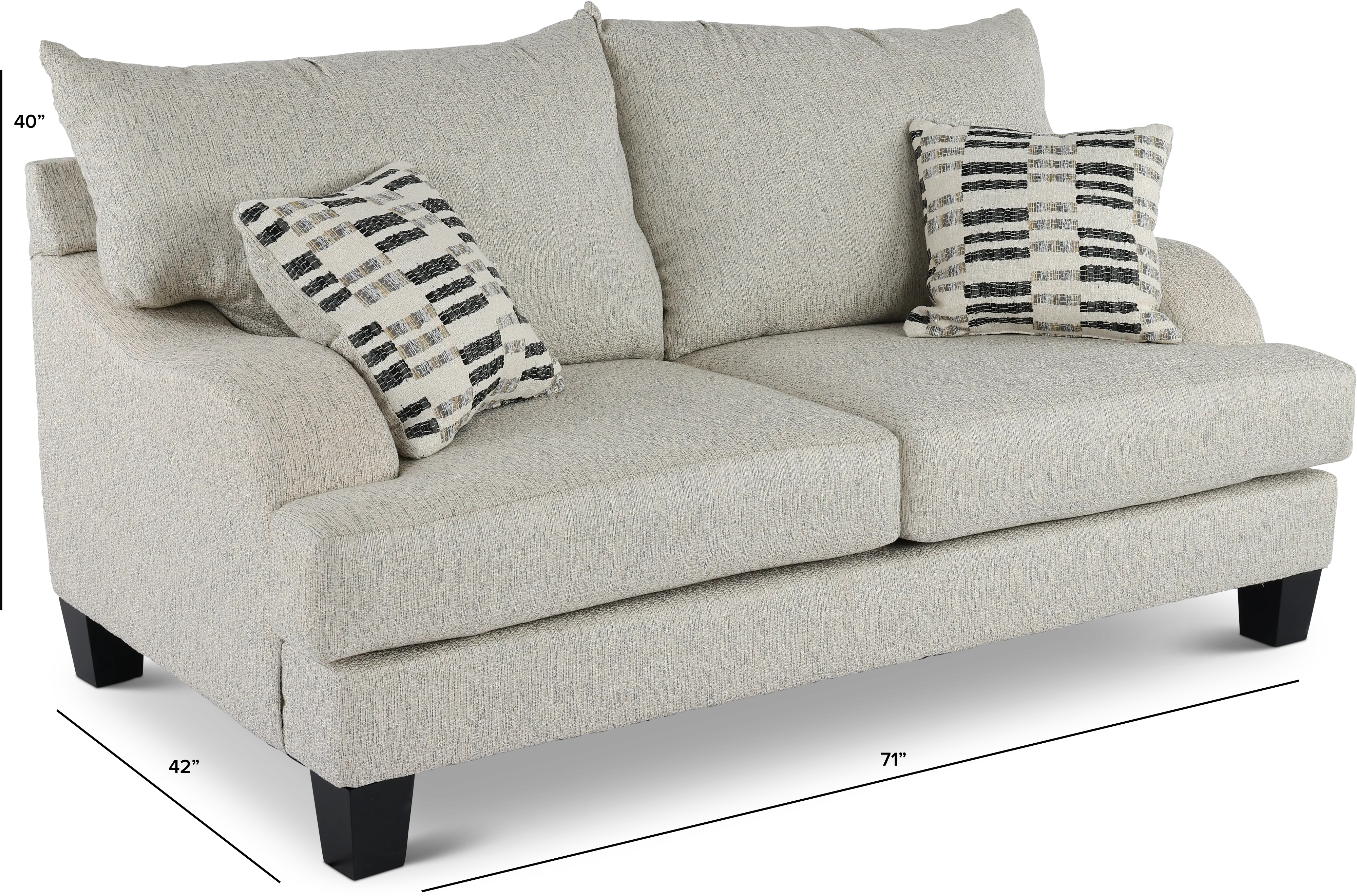 LAGUNA/LOVE/CEMENT Laguna Off-White Loveseat-3