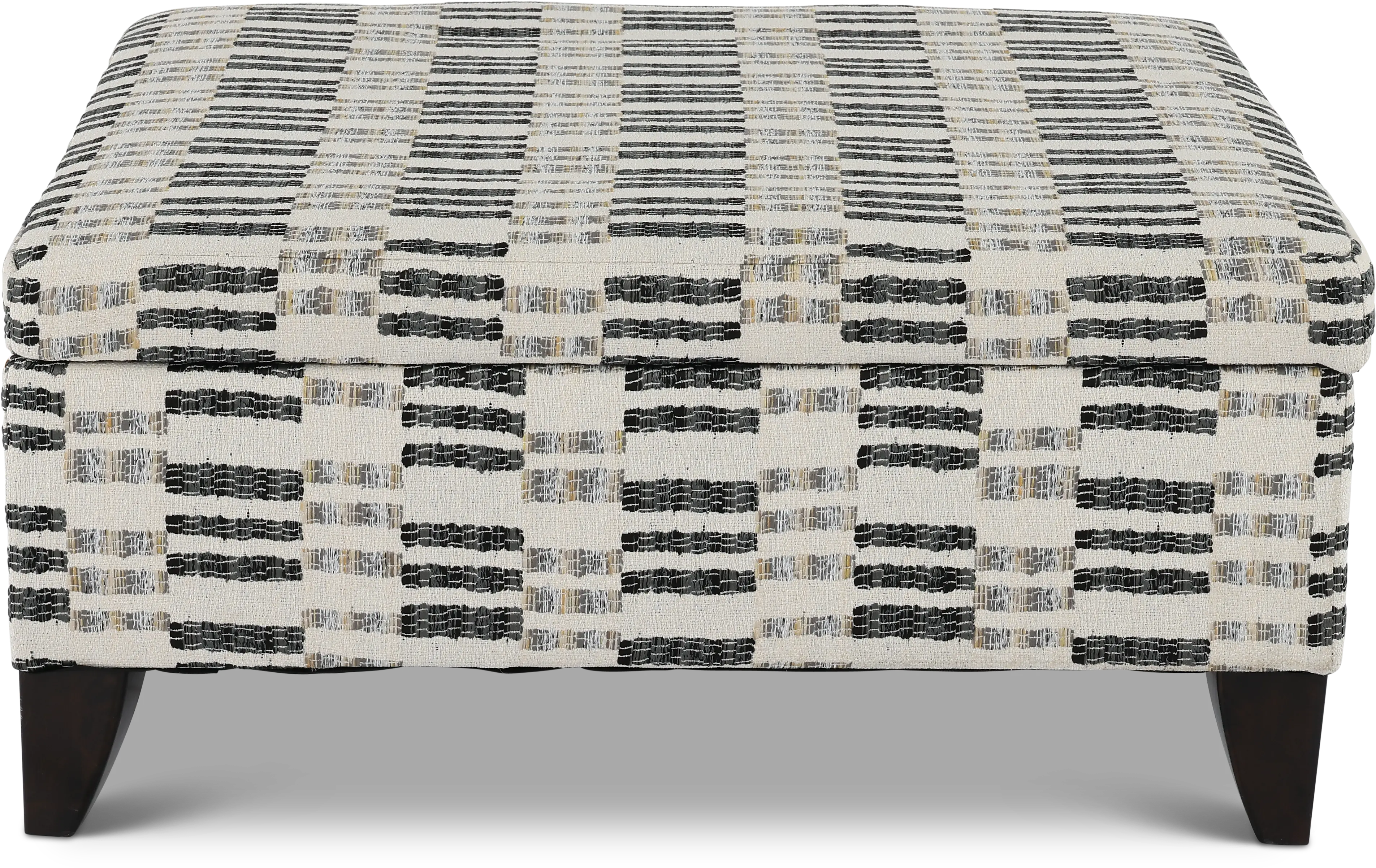 LAGUNA/OTTO/DOMINO Laguna Off-White Striped Storage Ottoman-3