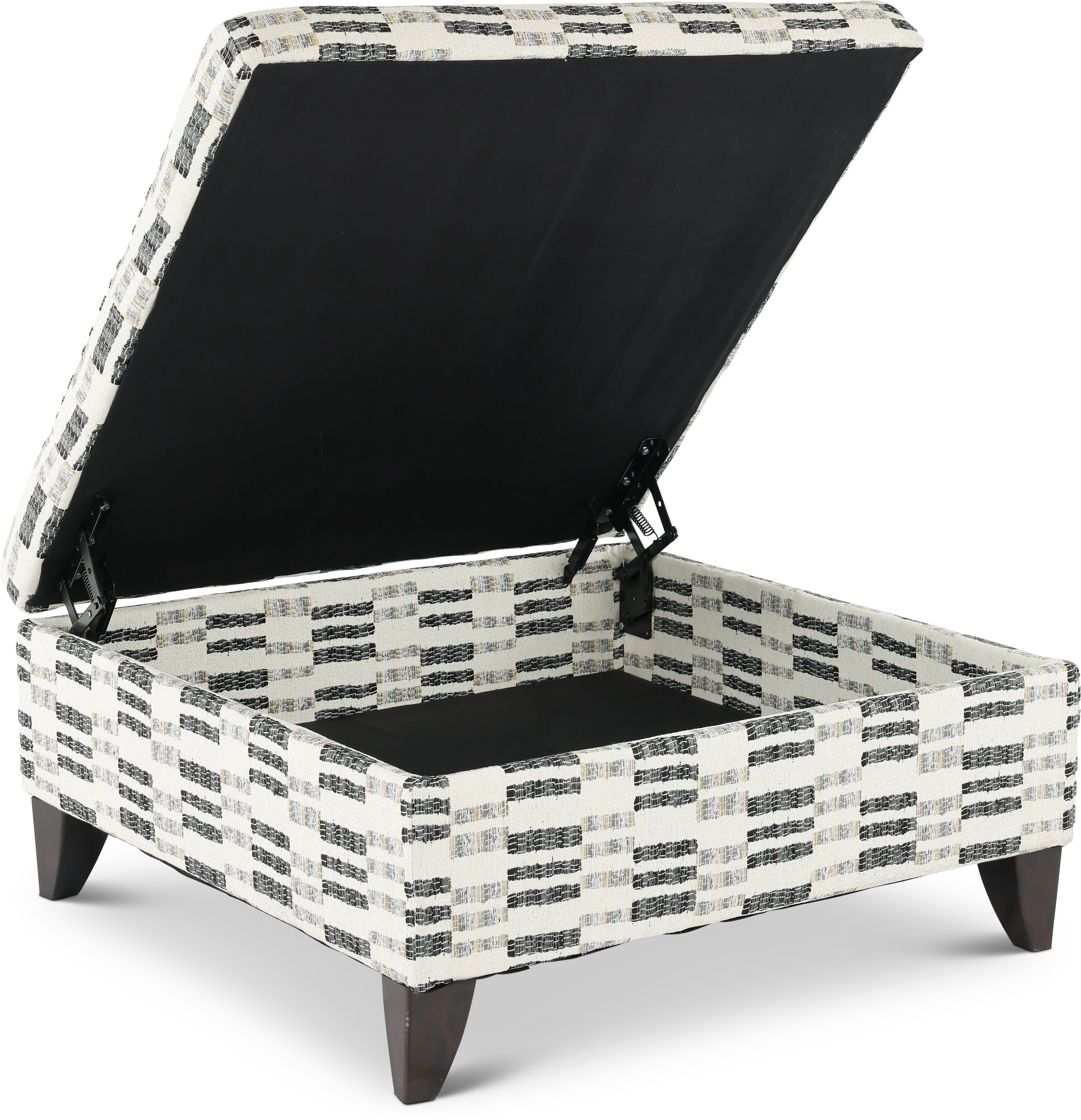 LAGUNA/OTTO/DOMINO Laguna Off-White Striped Storage Ottoman-4