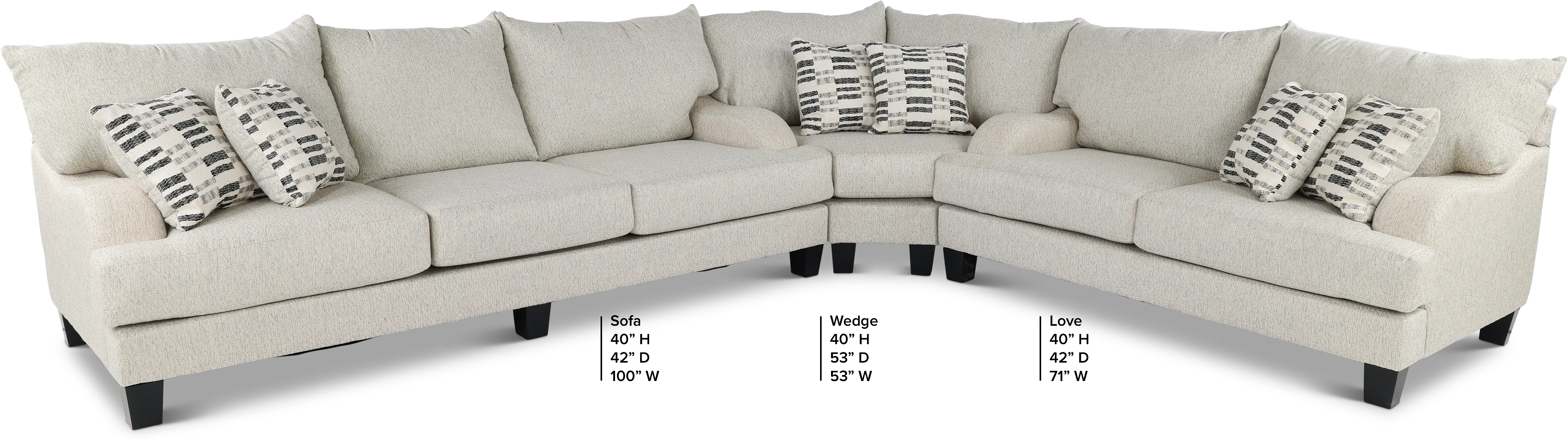 3PC/LAGUNA/CMNT/OP2 Laguna Off-White 3 Piece Sectional-3