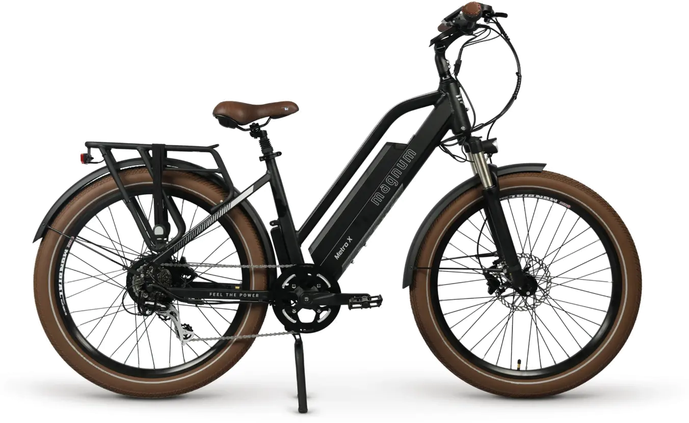 TOURING/METRO-X_B/S Magnum Metro X Mid Step Black and Silver Electric Bike-1