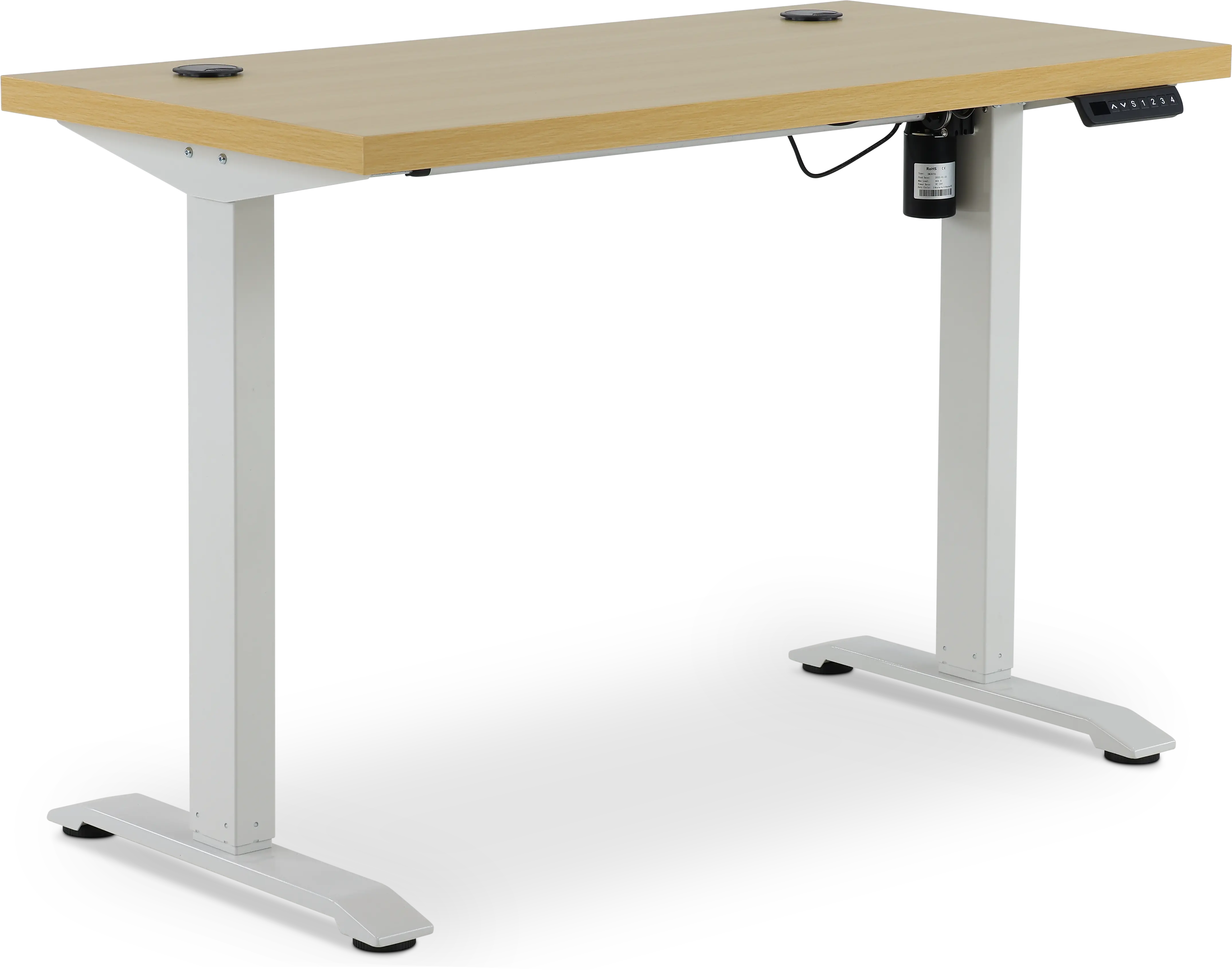 Martin Office Natural Wood and White Lift Desk-4