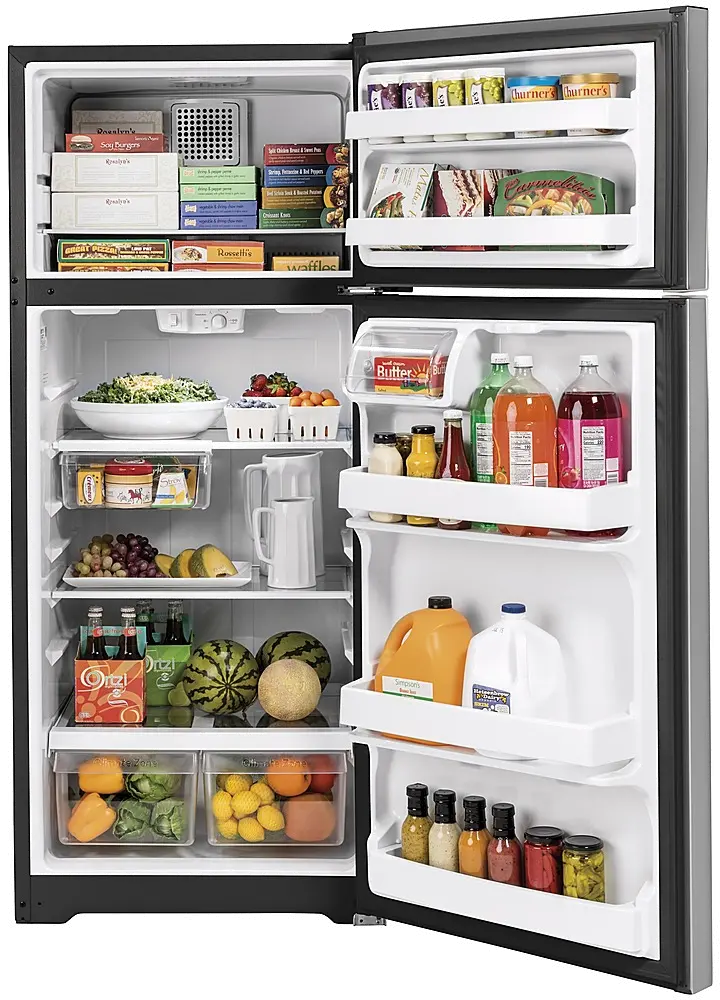 GTS18HYNRFS GE 18 cu. ft. Top Mount Freezer Refrigerator - Stainless Steel-6