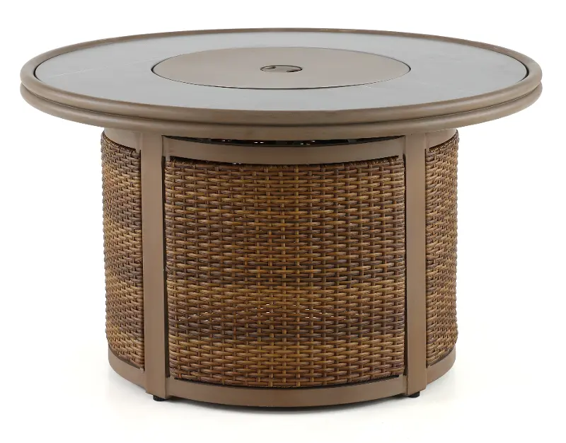 Drew & Jonathan Home Skyview  Brown Gas Fire Pit