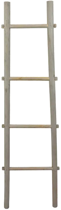 60 Inch Gray Decorative Ladder