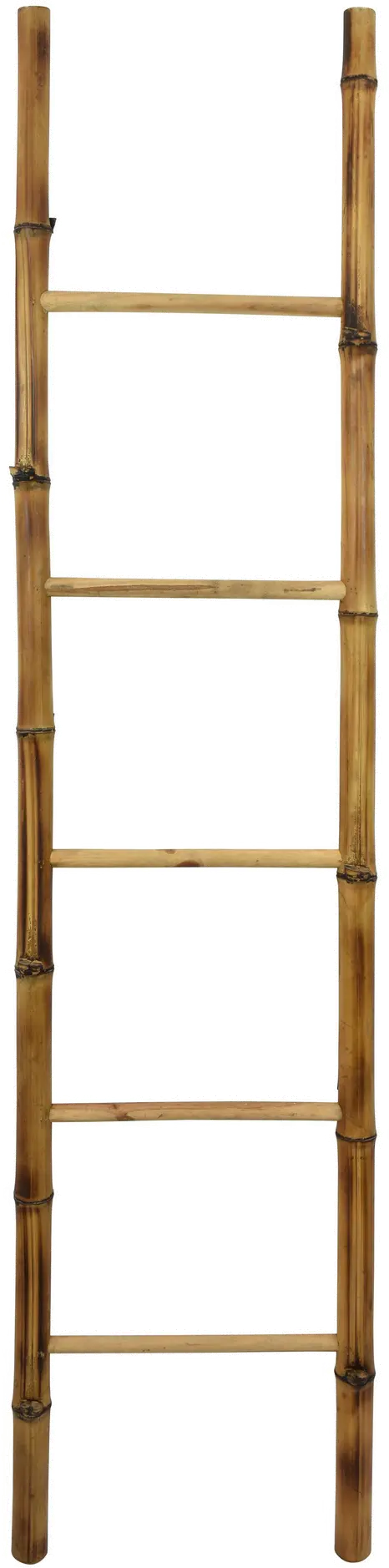 72 Inch Bamboo Brown Décor Ladder-1