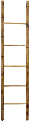 72 Inch Bamboo Brown Décor Ladder