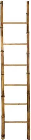 86 Inch Bamboo Brown Décor Ladder