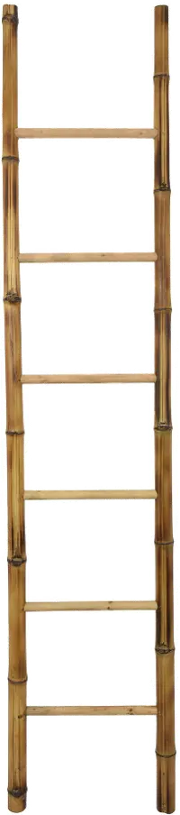 86 Inch Bamboo Brown Décor Ladder