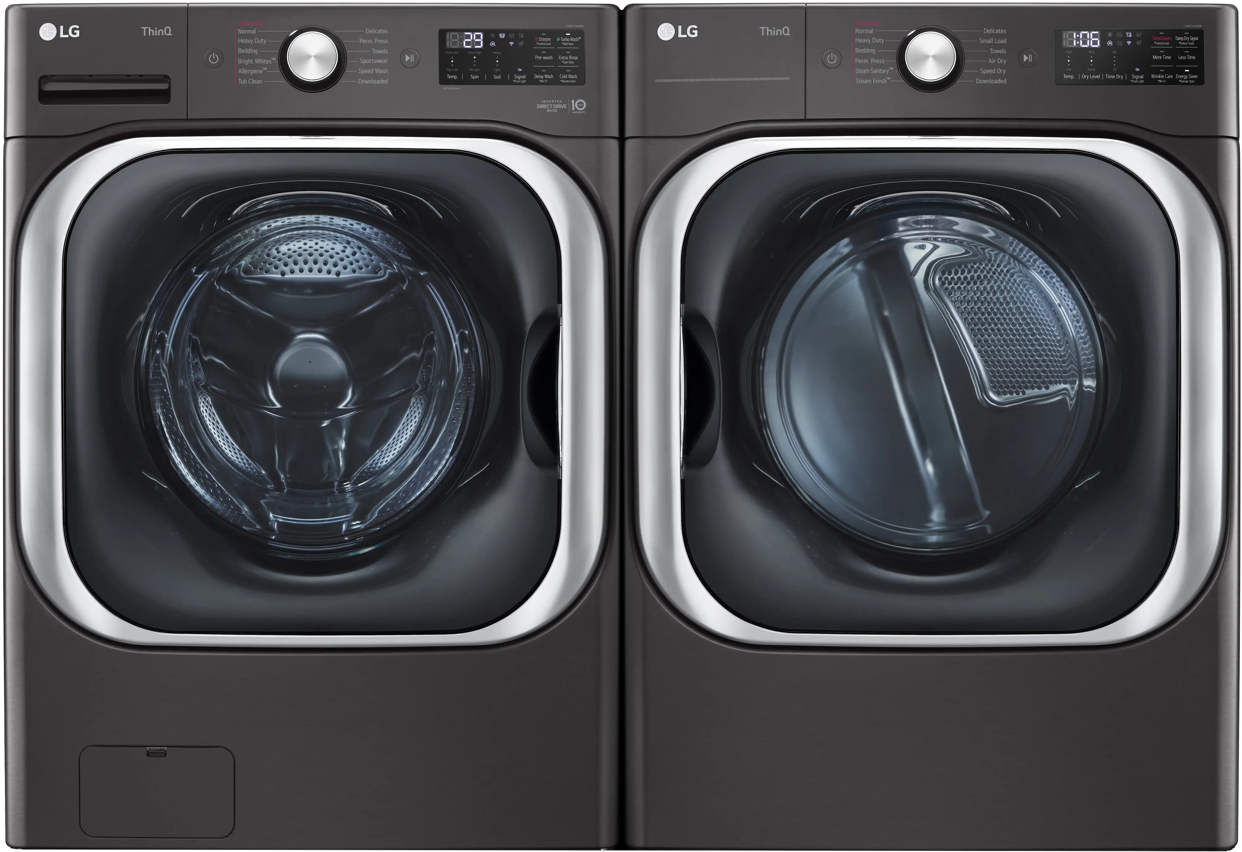 .LG-BST-8900-ELE--PR LG Front Load Washer and Electric Dryer Set - Black, 8900B-1