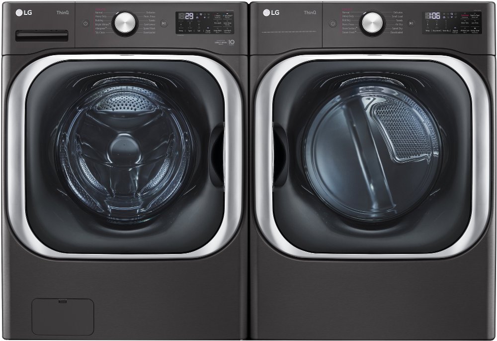 LG Front Load Washer and Electric Dryer Set - Black 8900B