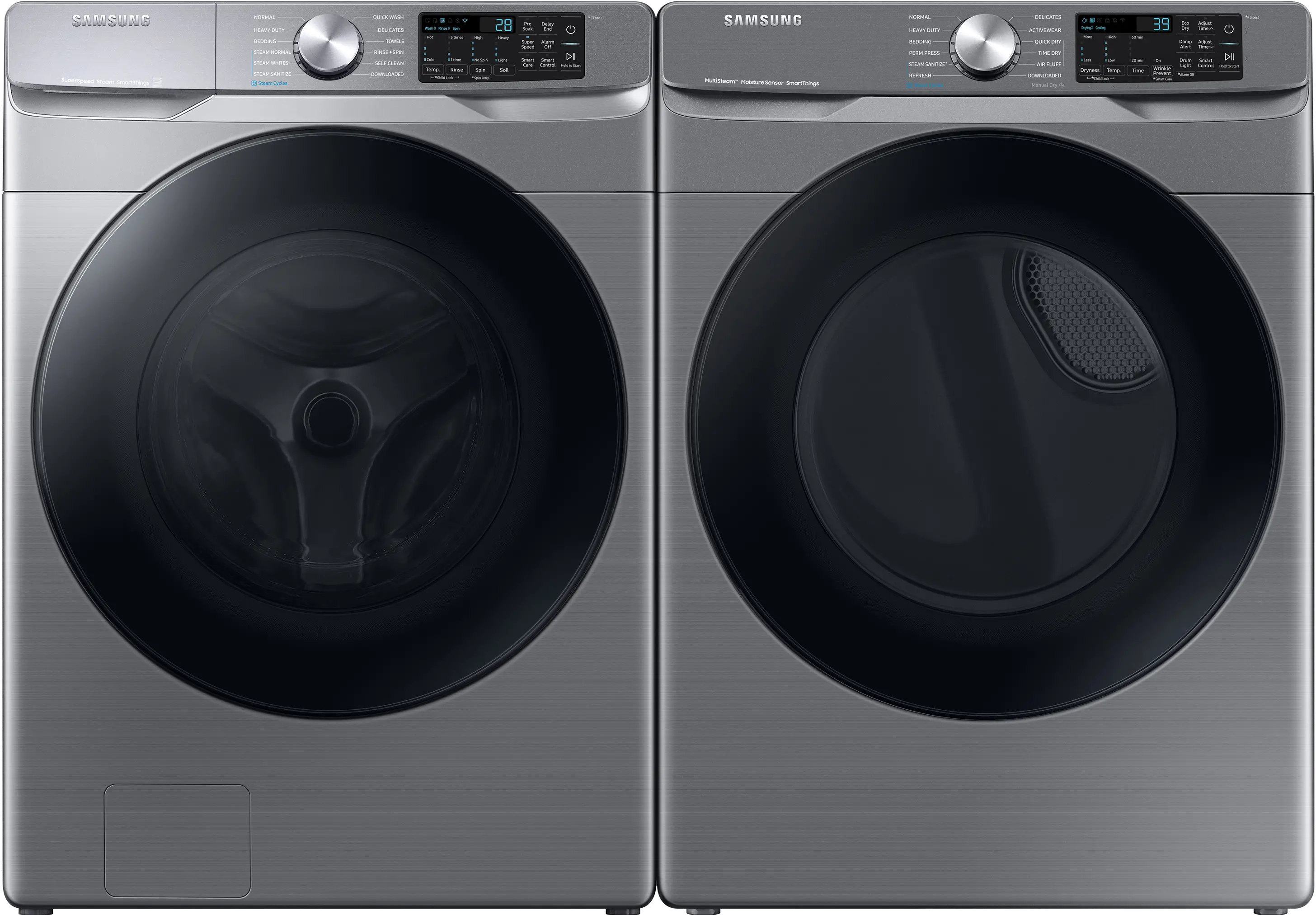 .SUG-PLT-6300-ELE-PR Samsung Front Load Washer and Electric Dryer Set - Platinum 45B6300-1