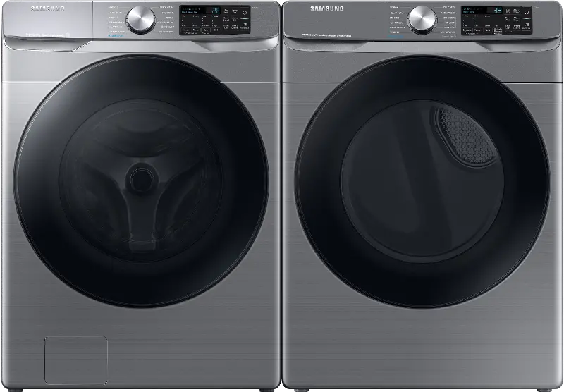 Samsung Front Load Washer and Electric Dryer Set - Platinum 45B6300