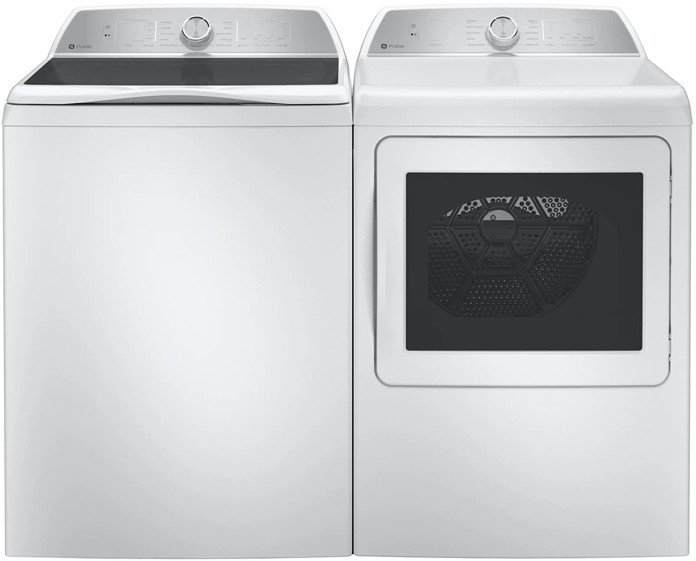 .GEC-W/W-605-GAS--PR GE Profile Top Load Washer and Gas Dryer Set - White, PT605-1