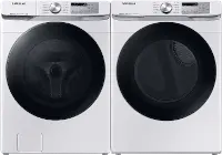 .SUG-W/W-6300-ELE-PR Samsung Front Load Washer and Electric Dryer Set - White 45B6300
