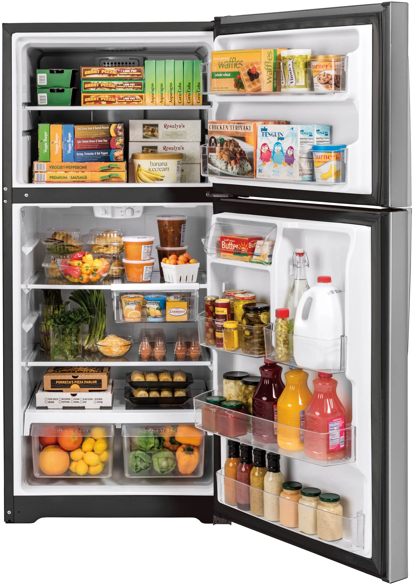 GTS22KYNRFS GE 21.9 cu ft Top Freezer Refrigerator - 33 W Fingerprint Resistant Stainless Steel-5