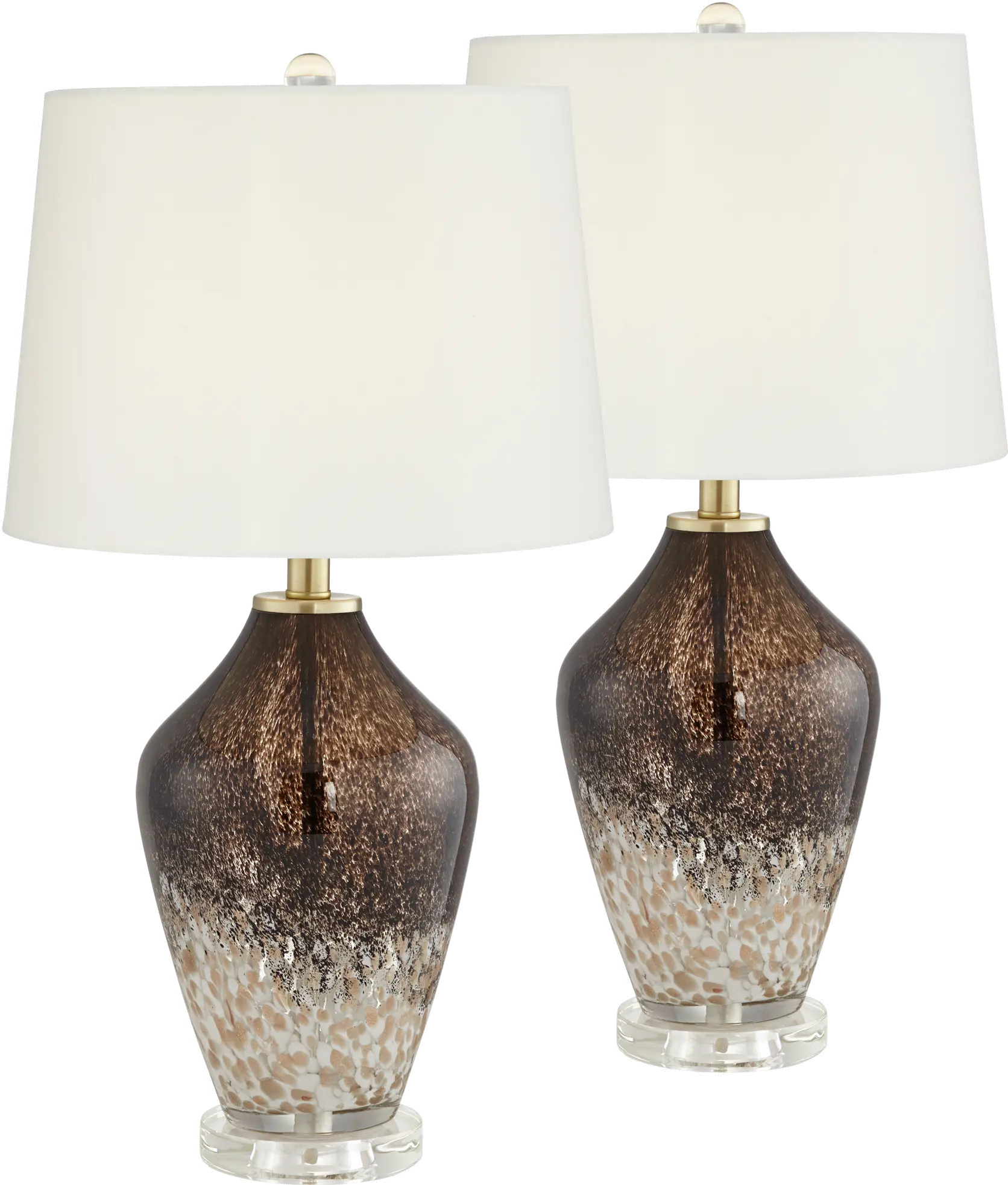 Tiger Eyes Ombre Table Lamps, Set of 2-1